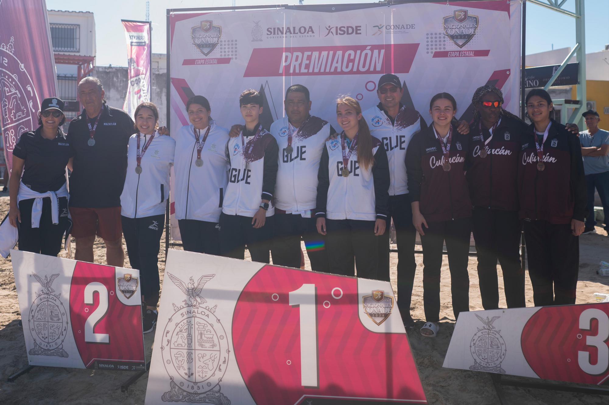 $!Guasave, el ‘rey’ del voleibol de playa en estatal de Juegos Conade
