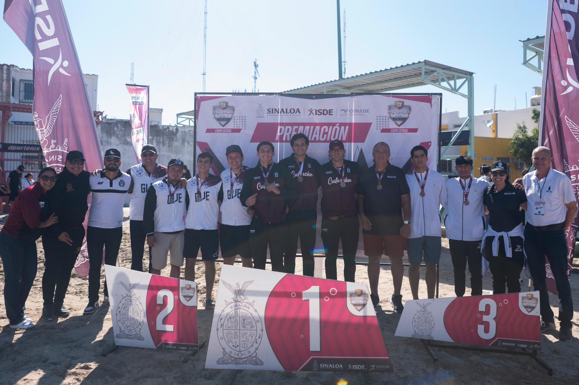 $!Guasave, el ‘rey’ del voleibol de playa en estatal de Juegos Conade