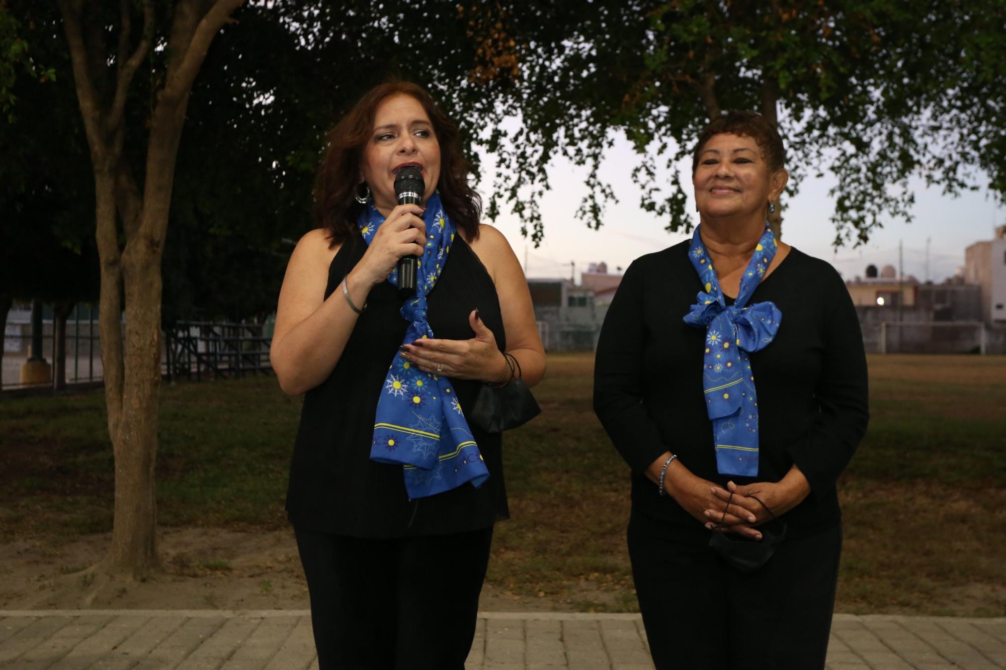 $!Liz Benítez, presidenta de Anspac Mazatlán, expresó unas palabras de bienvenida a los presentes.