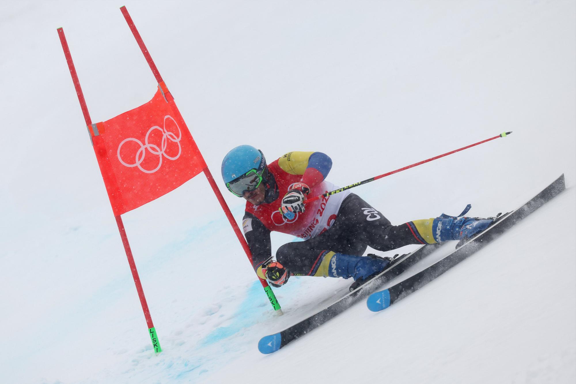 $!Mexicano Rodolfo Dickson concluye en el lugar 35 del slalom gigante en Beijing 2022