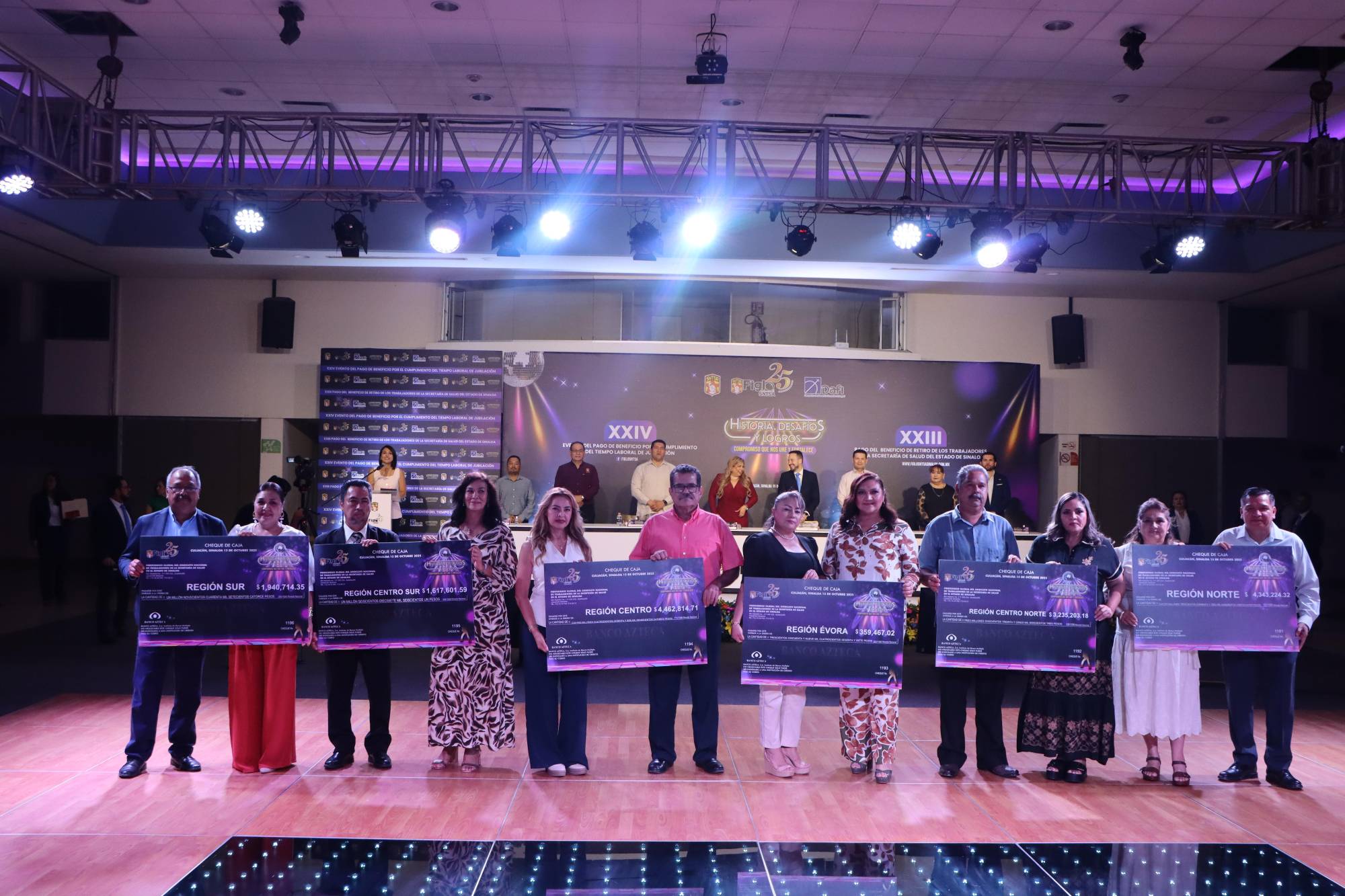 $!Socios que recibieron el beneficio de Jubilación o Retiro en representación de cada una de sus regiones.