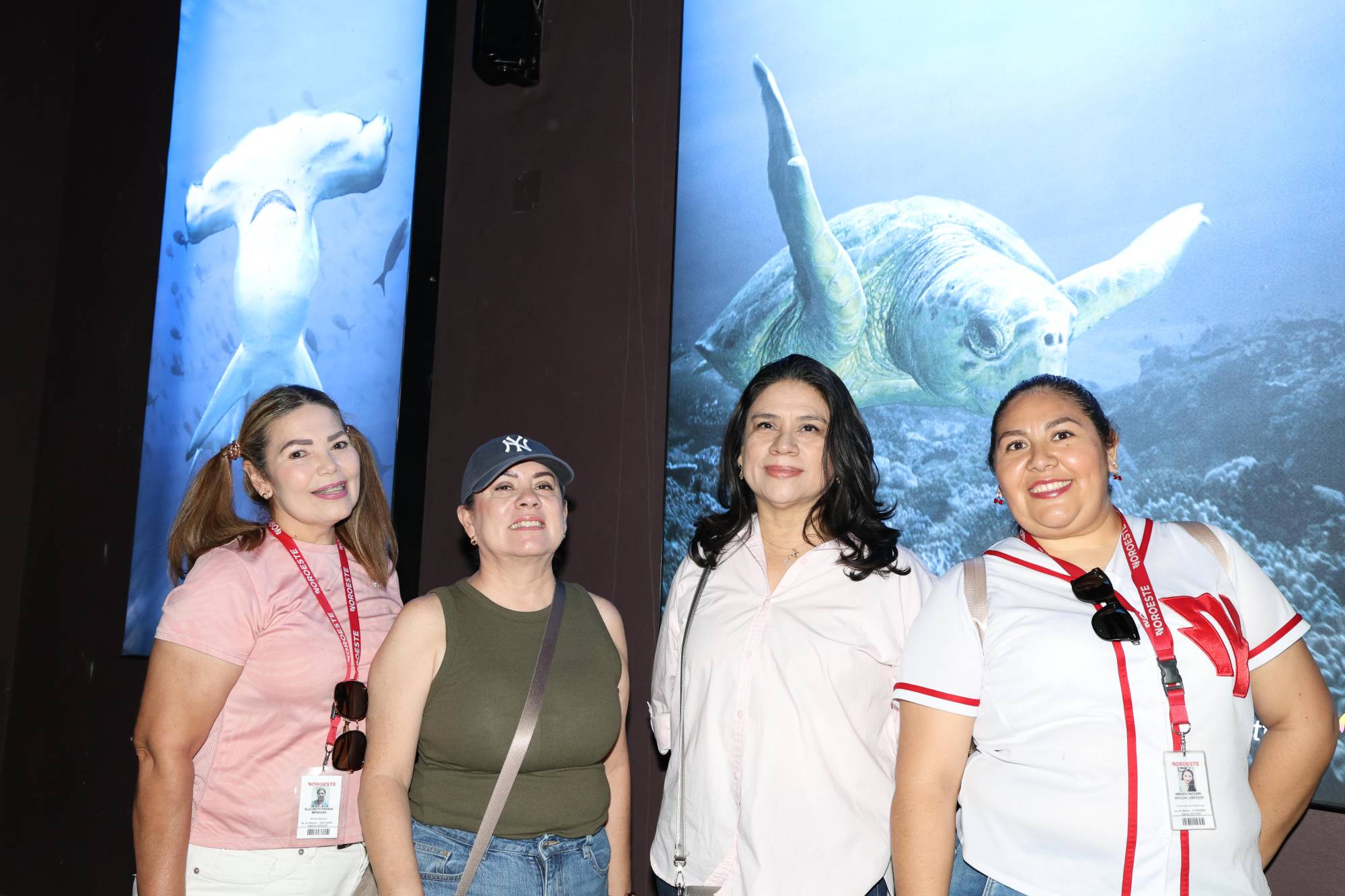 $!Elizabeth Peraza, Elva Aguirre y Guillermina García, directivas de Noroeste Mazatlán, junto a Amanda Aragón, coordinadora del área de Recursos Humanos.
