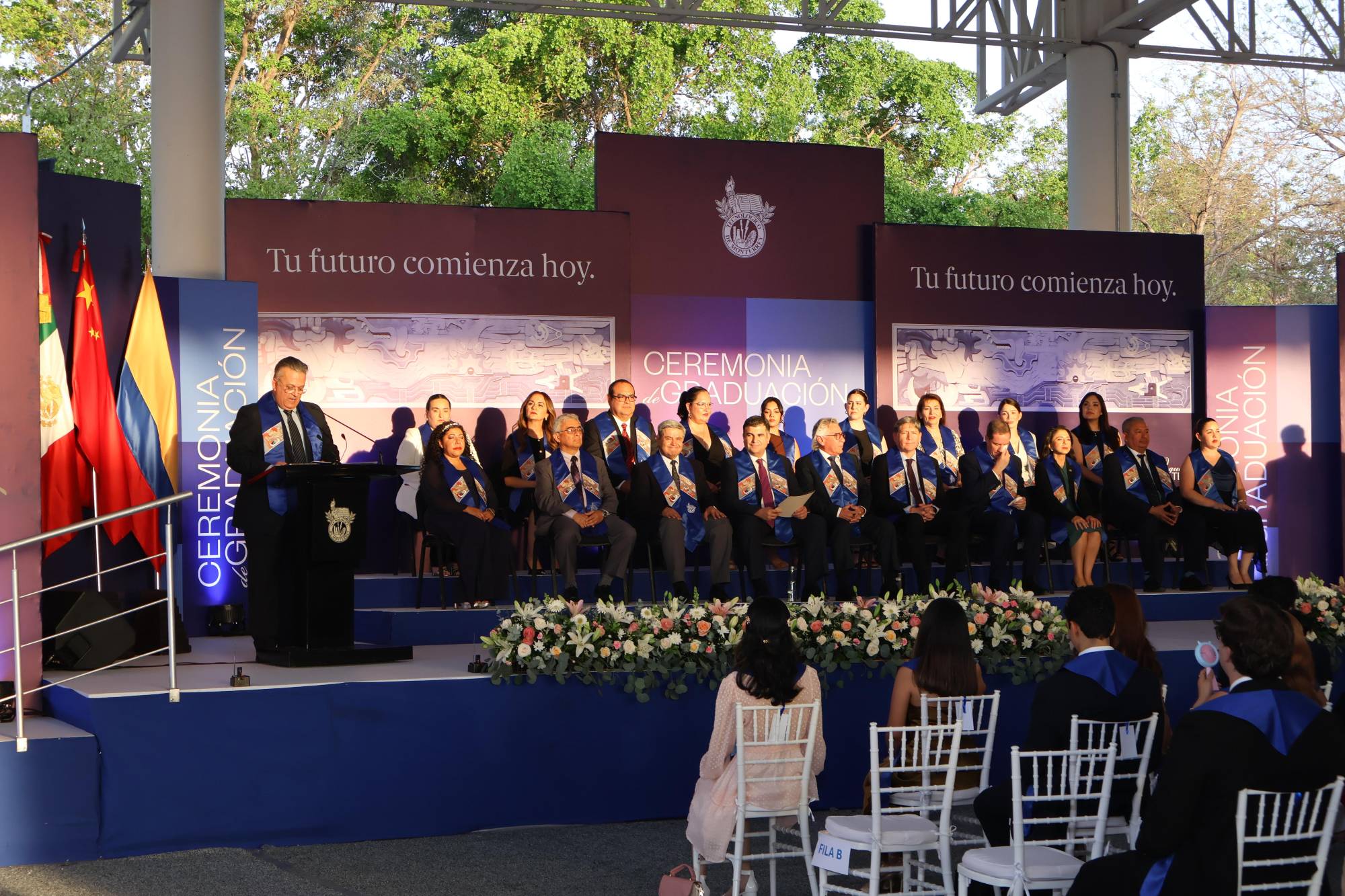$!Participaron en la ceremonia Agustín Mateo Arredondo Corrales, Richard David Huett, Jorge Samuel Ritz Habermann y mentores académicos.