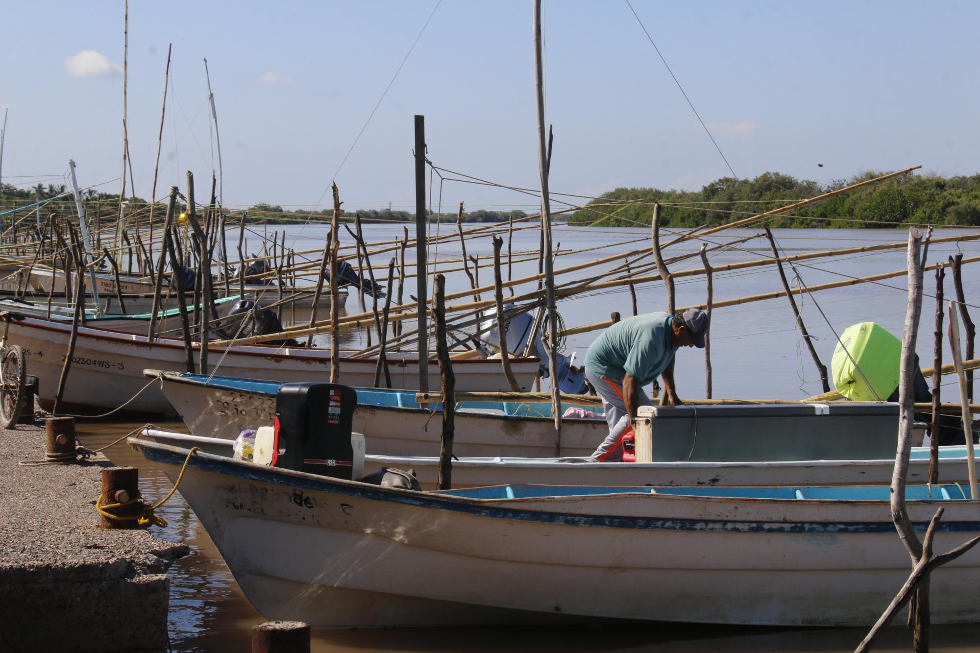 $!‘La gente no tiene ánimos’; pescadores de Navolato sacan 4 kilos por jornada