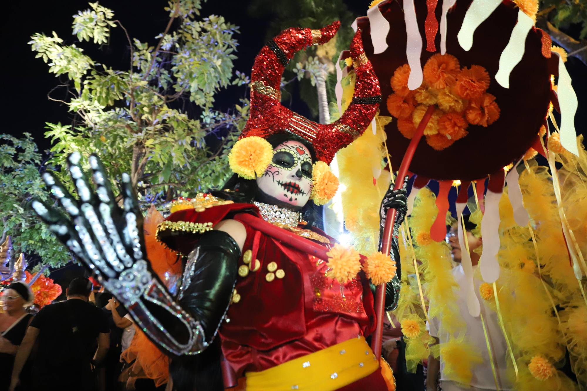 $!Diversas catrinas se pudieron apreciar en la Callejoneada.