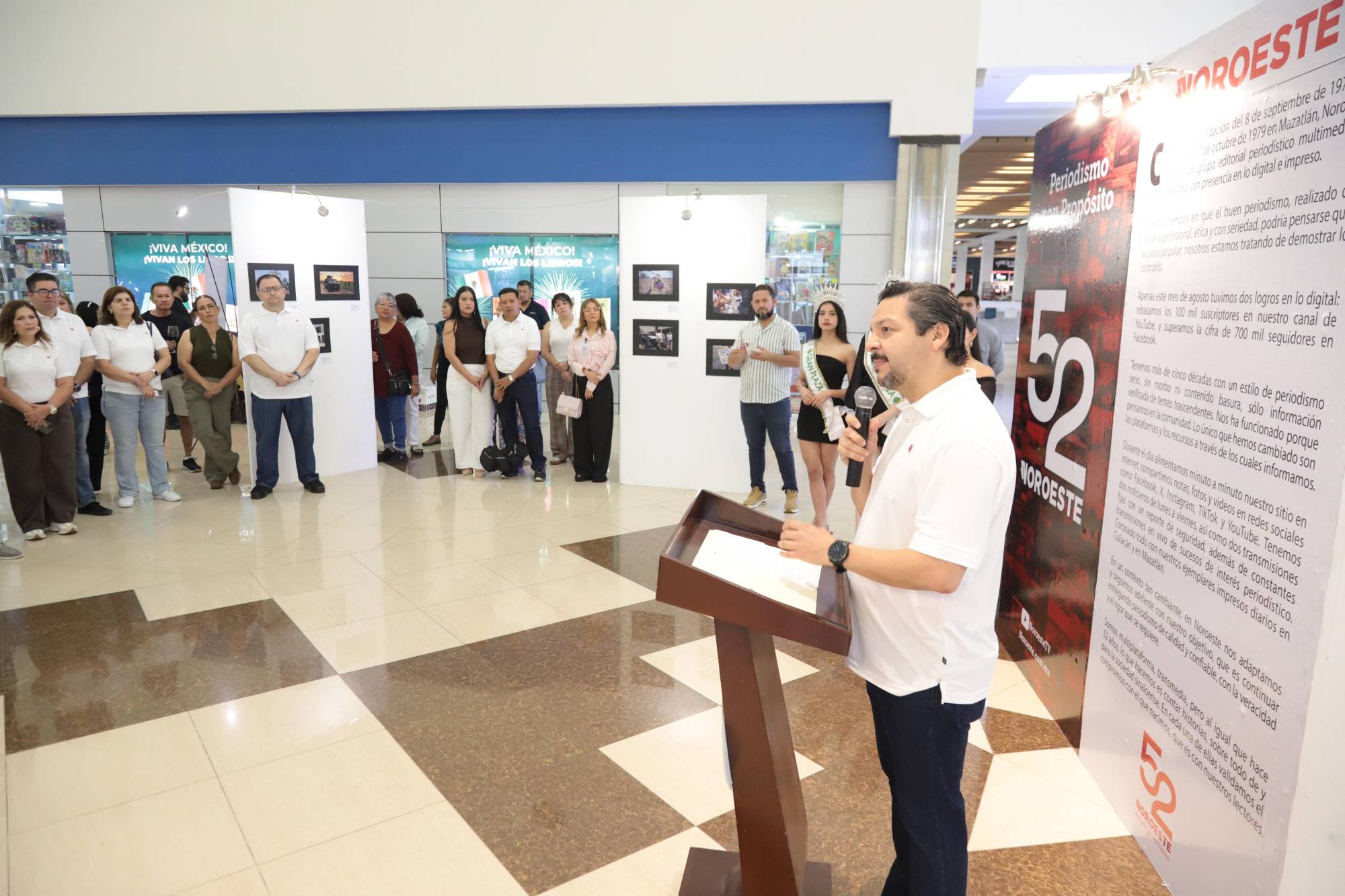 $!Adrián López Ortiz al momento de expresar un mensaje a los presentes.