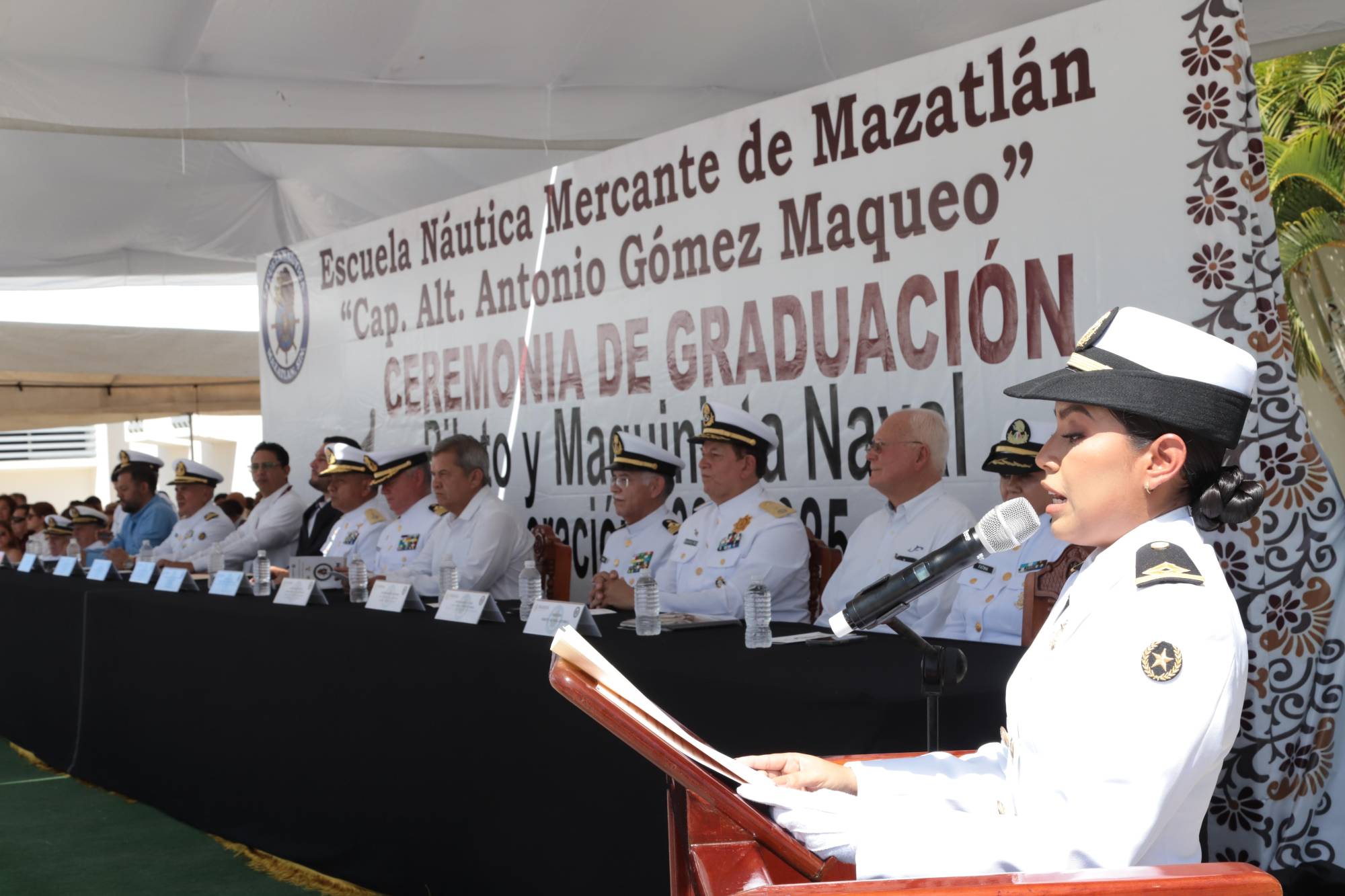 $!En su discurso, la Pilotín Catalina Monserrat Rodríguez Madera.