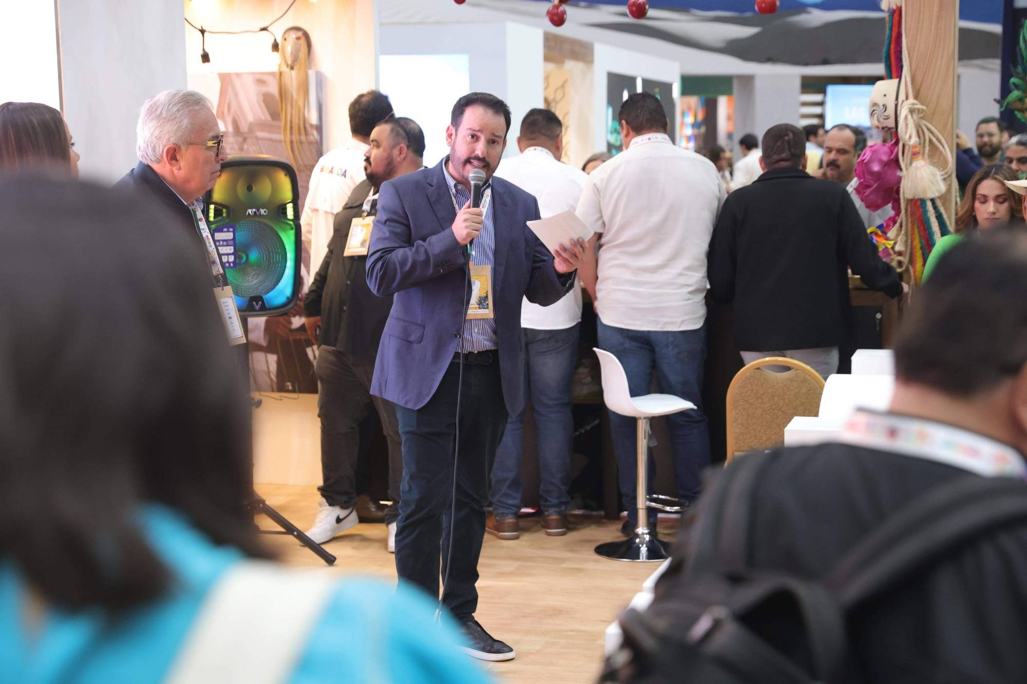 $!Presenta Rocha proyecto de Centro de Convenciones de Culiacán en el Tianguis Turístico 2025