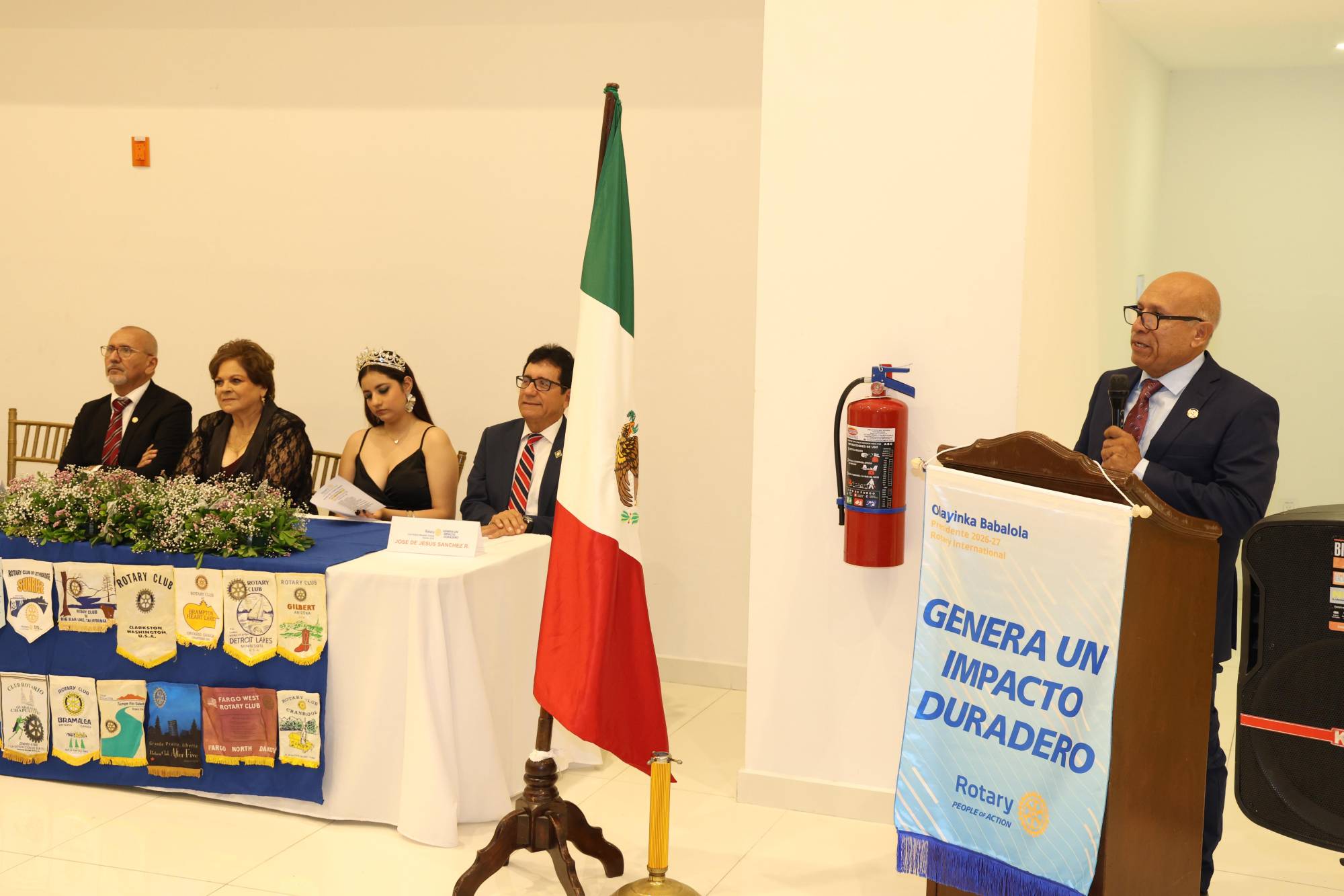 $!José Hugo López Machado asume la presidente del Club Rotario Mazatlán Oriente para el periodo 2026-2027.