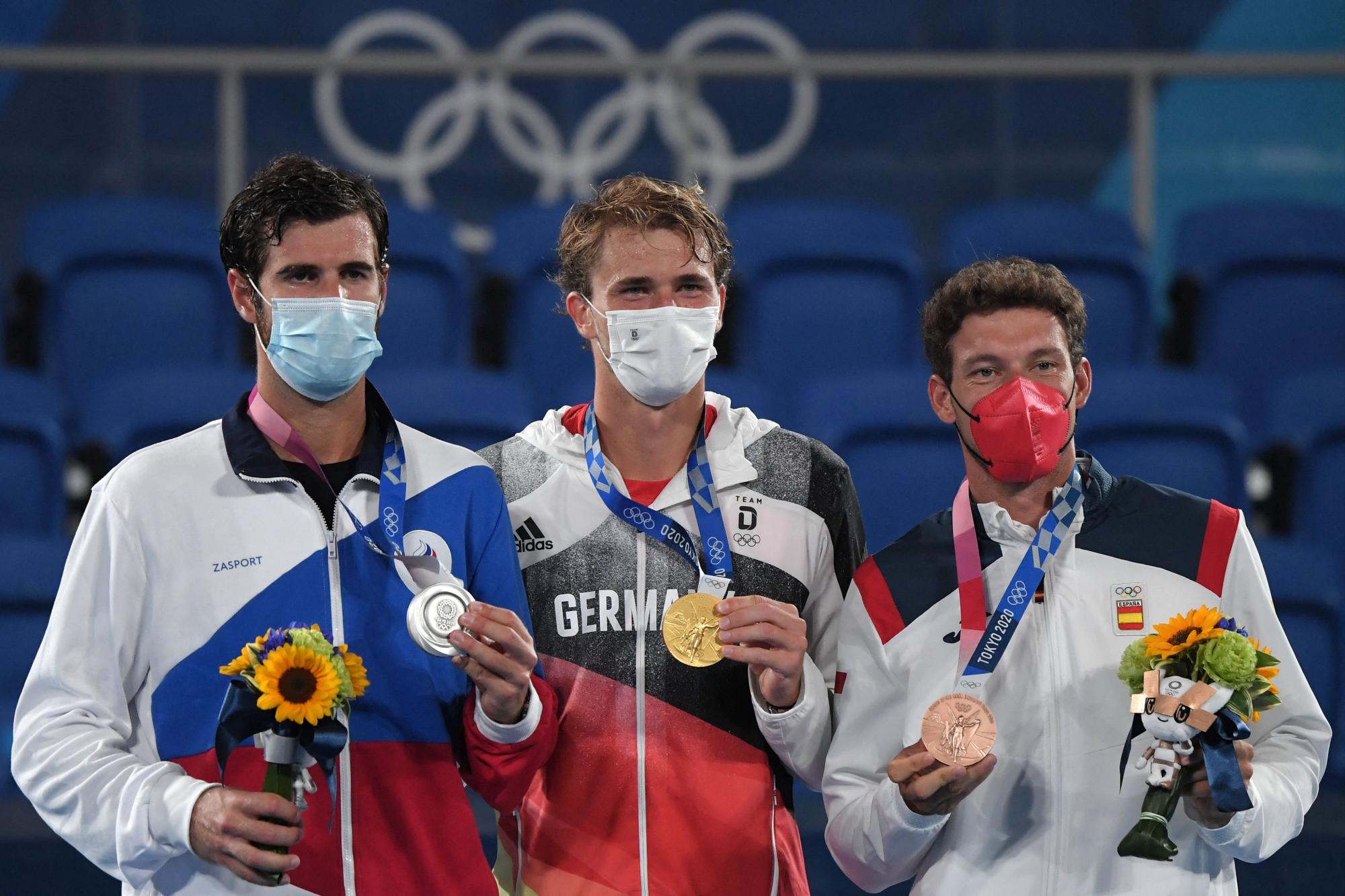 $!Alexander Zverev vence a Karen Khachanov y gana el oro del tenis en Tokio 2020