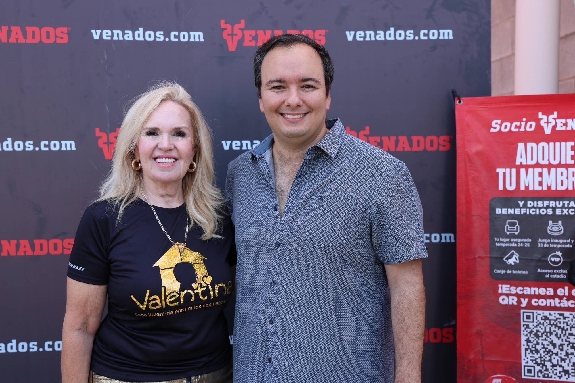 $!Elizabeth López, presidenta de Casa Valentina, junto a Ismael Barros Zorrilla.