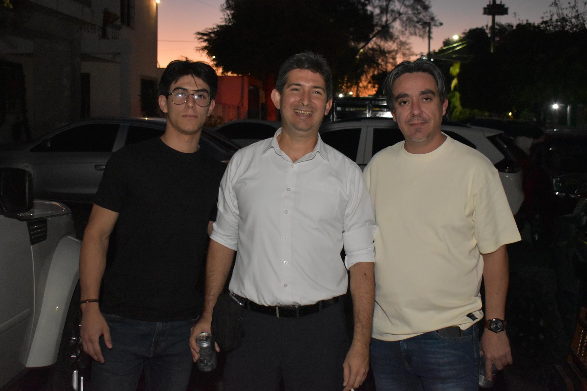 $!Rubén López, Alberto Luque y Rubén López, padre.