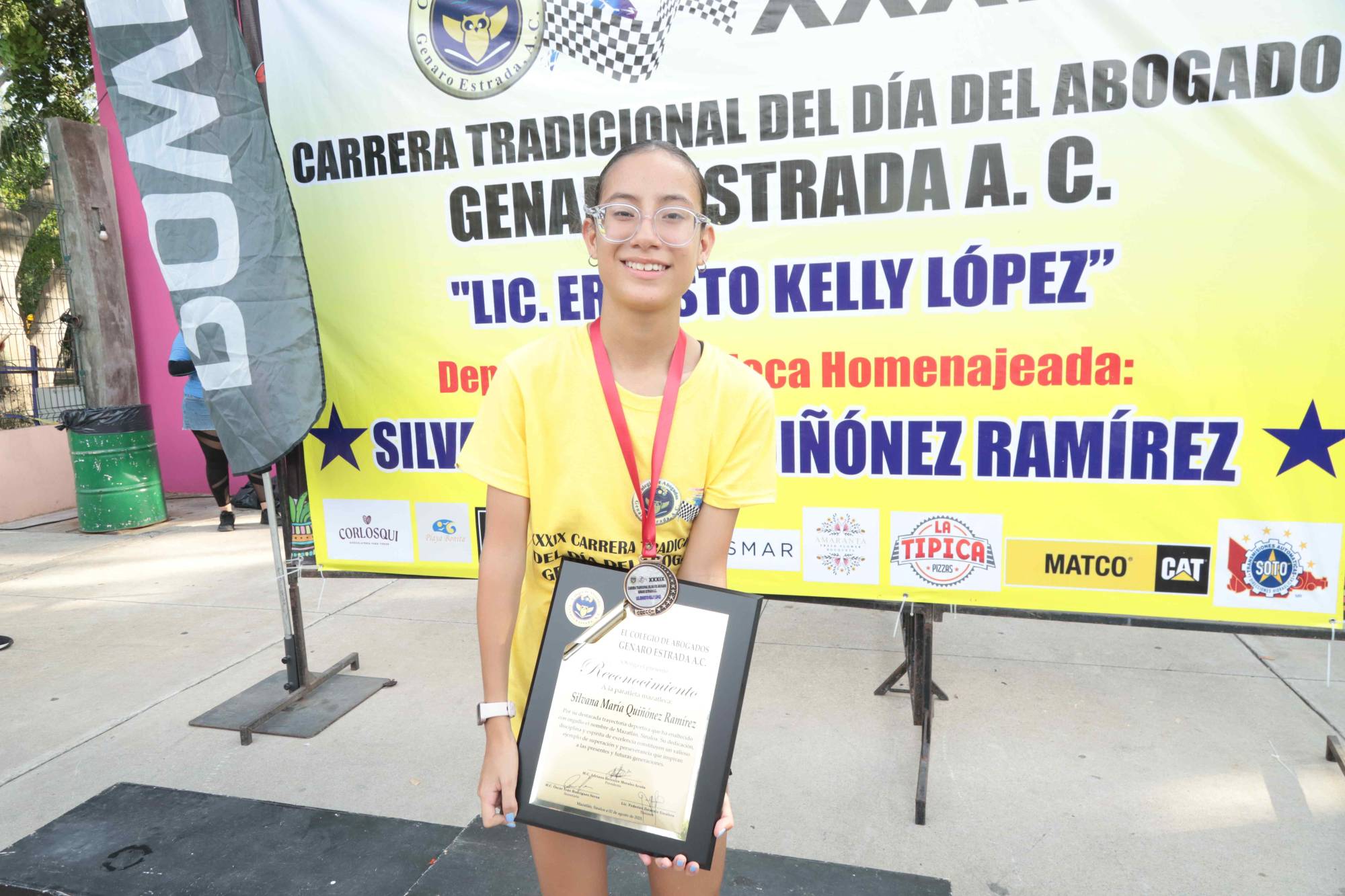 $!Silvana María Quiñones Ramírez, deportista homenajeada por su destacada trayectoria.