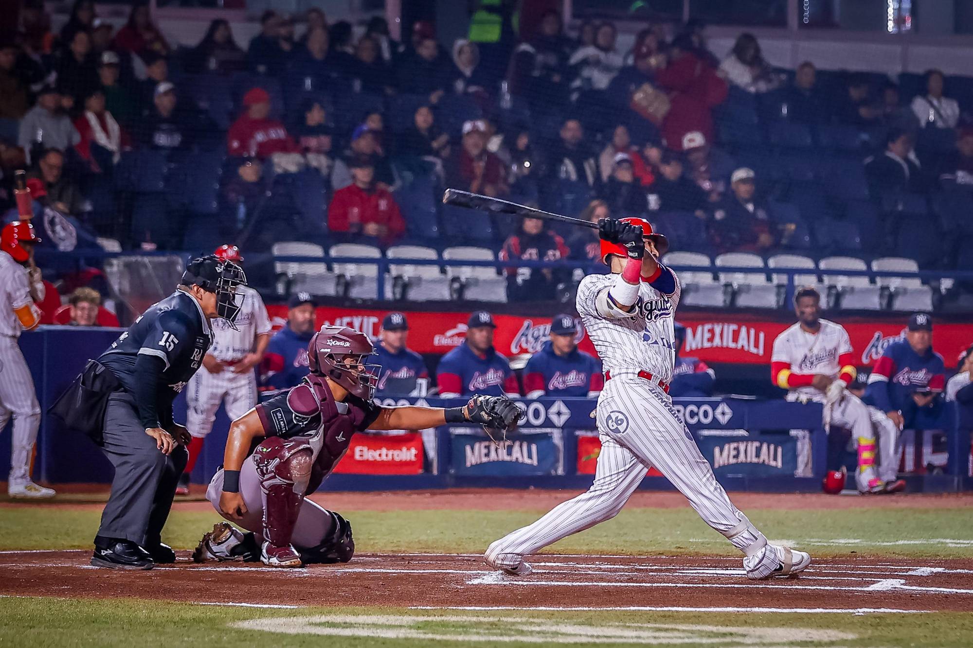 $!El pitcheo de Águilas silencia a Tomateros en la frontera