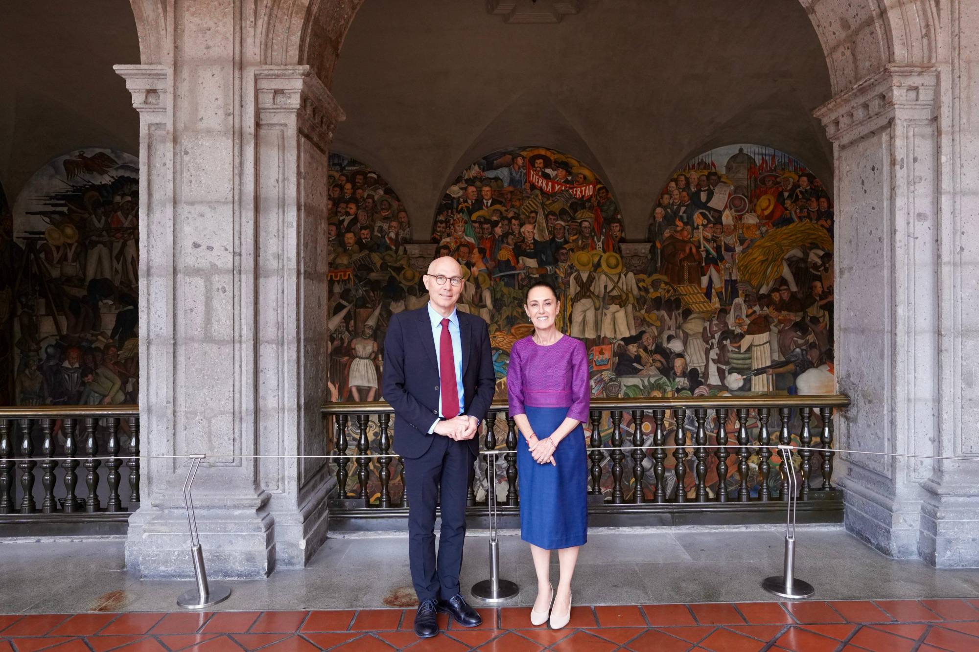 $!Sheinbaum destaca acuerdo con alto comisionado de la ONU para profundizar agenda de derechos humanos