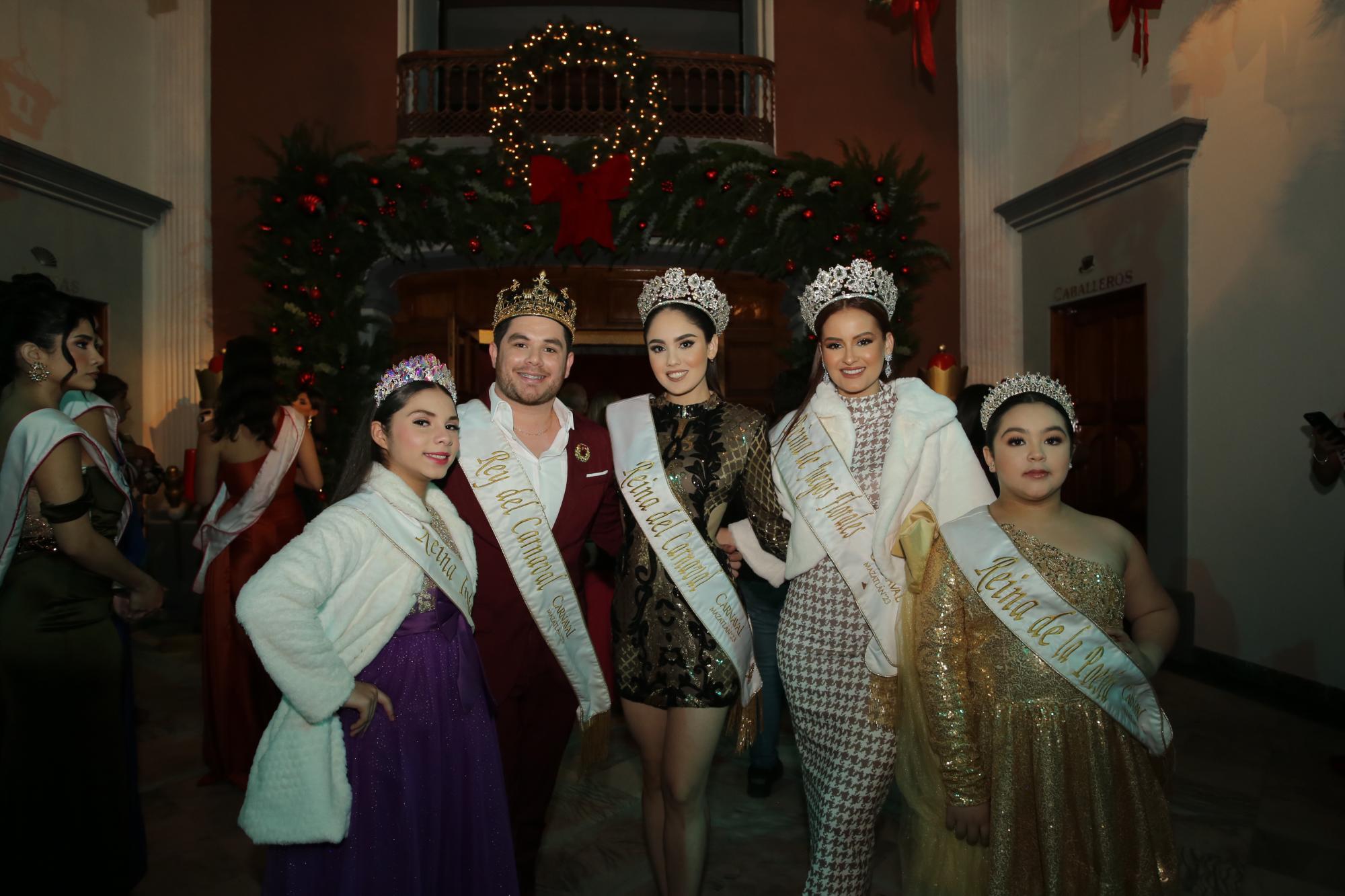 $!Melanie Alarcón, Víctor Quiroz, Alejandra Tirado, Uma Ramírez e Ivanna Arámburo, integrantes de la Realeza del Carnaval 2023.