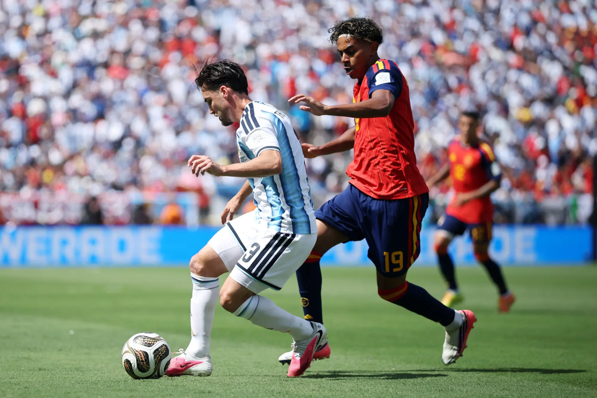 $!España mantiene el dominio, pero Argentina resiste tras el inicio del segundo tiempo