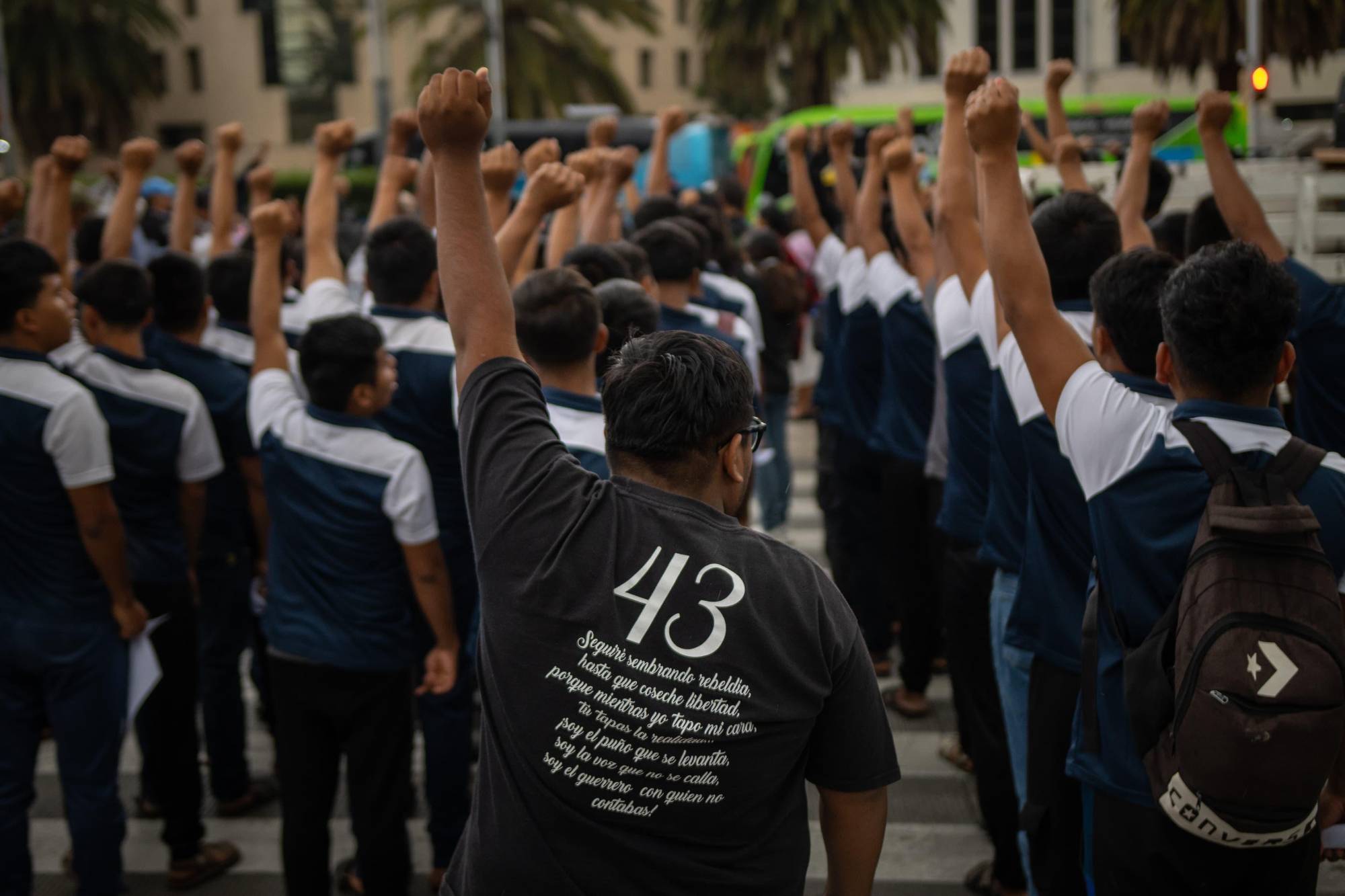$!Marcha por los normalistas desaparecidos, el pasado junio en la Ciudad de Mëxico.