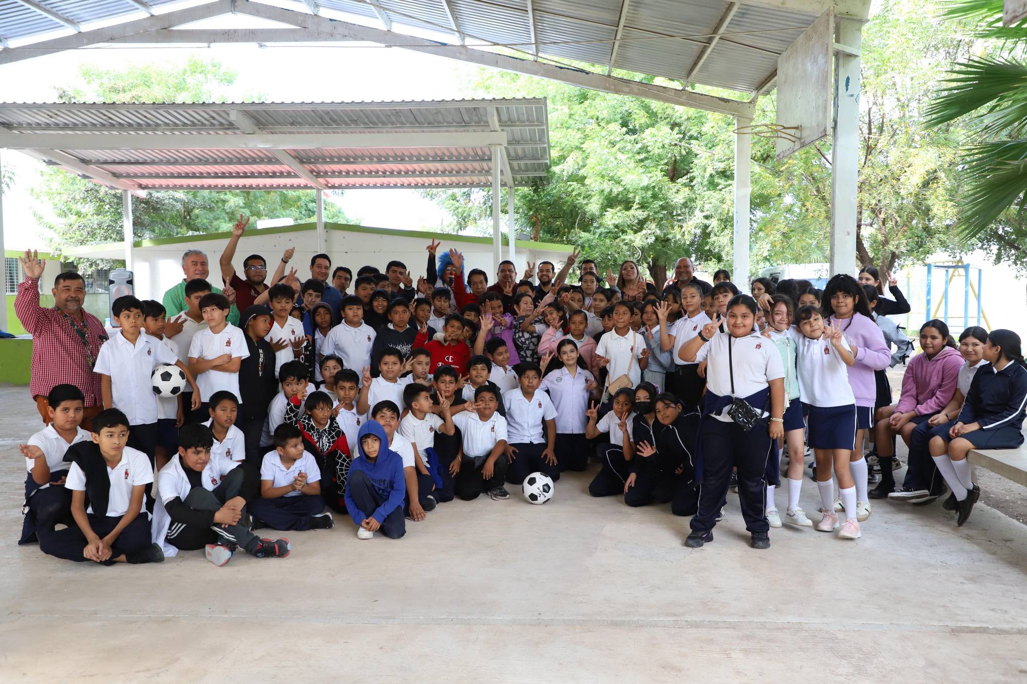 $!Jornada de activación física impulsa hábitos saludables en primaria de Villa Juárez, Navolato