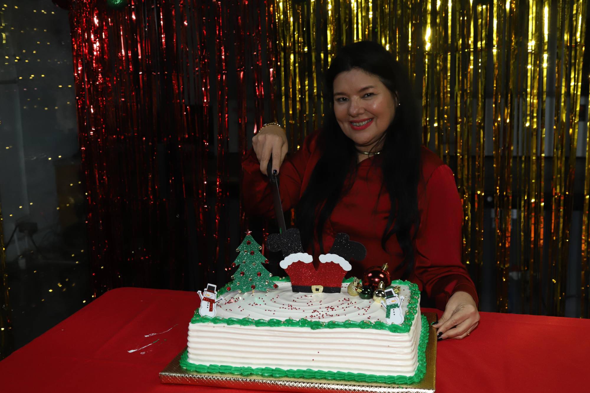 $!Conchita Hernández, durante el festejo de cumpleaños de diciembre realizado en Noroeste Mazatlán.