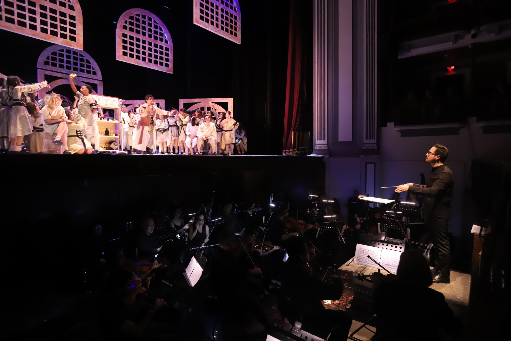 $!El maestro Sergio Freeman dirigió la Camerata Mazatlán.