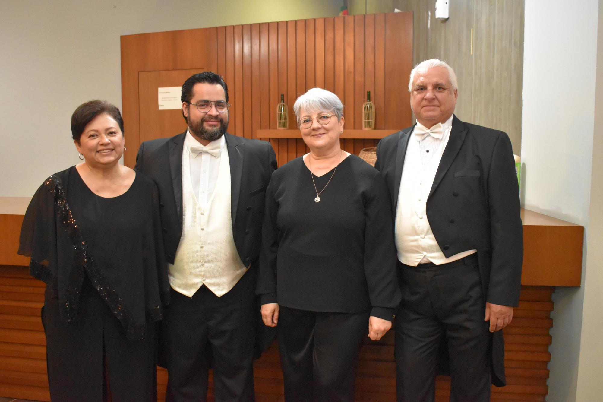 $!Los músicos de la OSSLA Dora Calderón, Samuel Murillo, Olena Bogaychuk y Ireneusz Kepka.