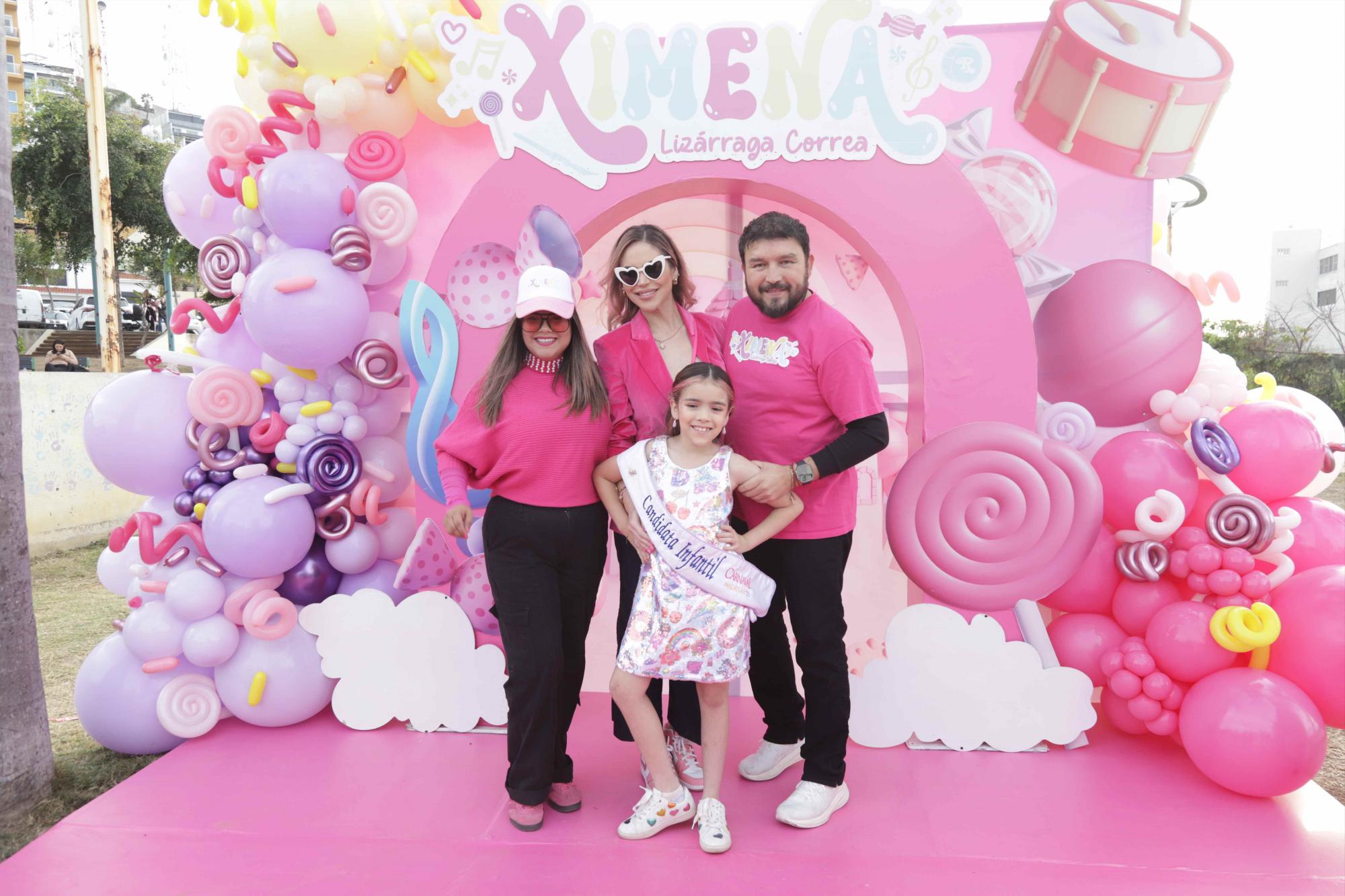 $!Lari Melin junto a los Lizárraga Correa, Celia, Ximena y Poncho.