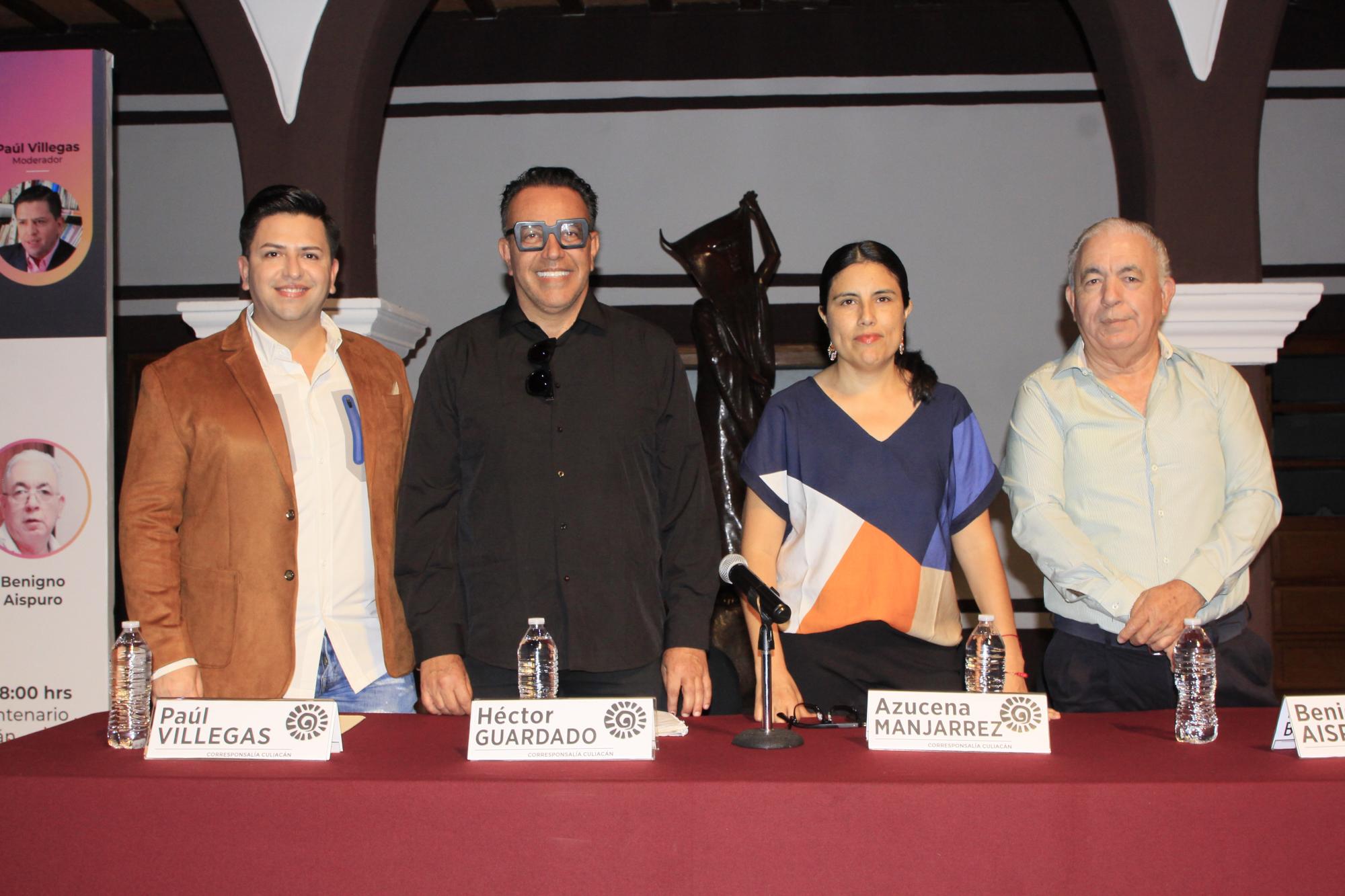 $!Paúl Villegas, Héctor Guardado, Azucena Manjarrez y Benigno Aispuro.