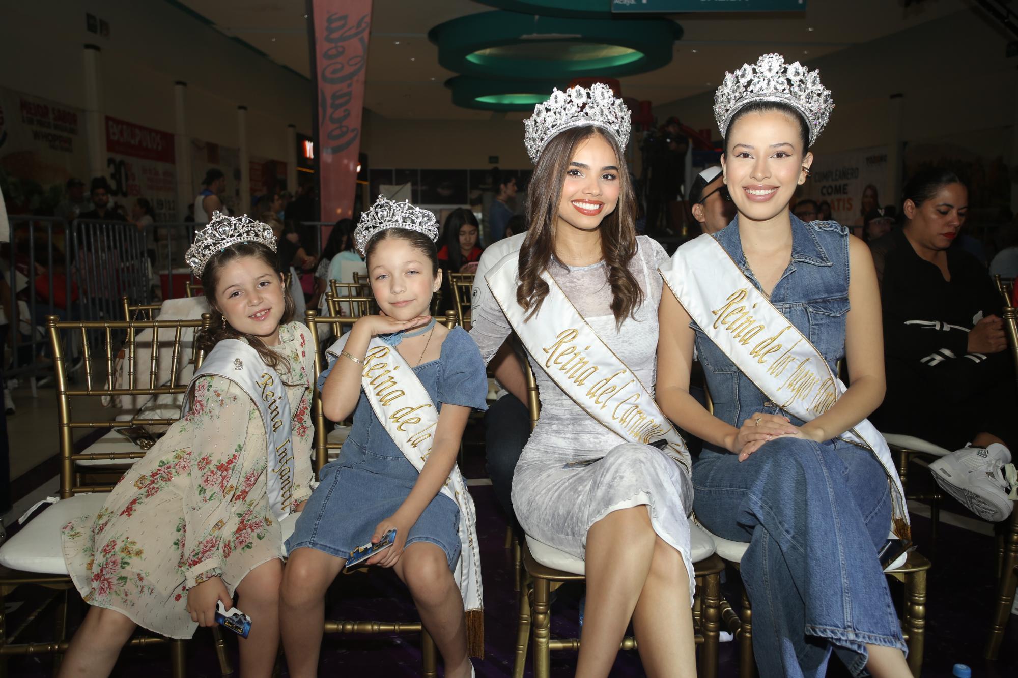 $!María Paula Velarde, Givanna Miranda, Siu Ling Cotero Chío y Carolina Ruelas, Reina Infantil, Reina de la Poesía, Reina de los Juegos Florales y Reina del Carnaval 2024, respectivamente.