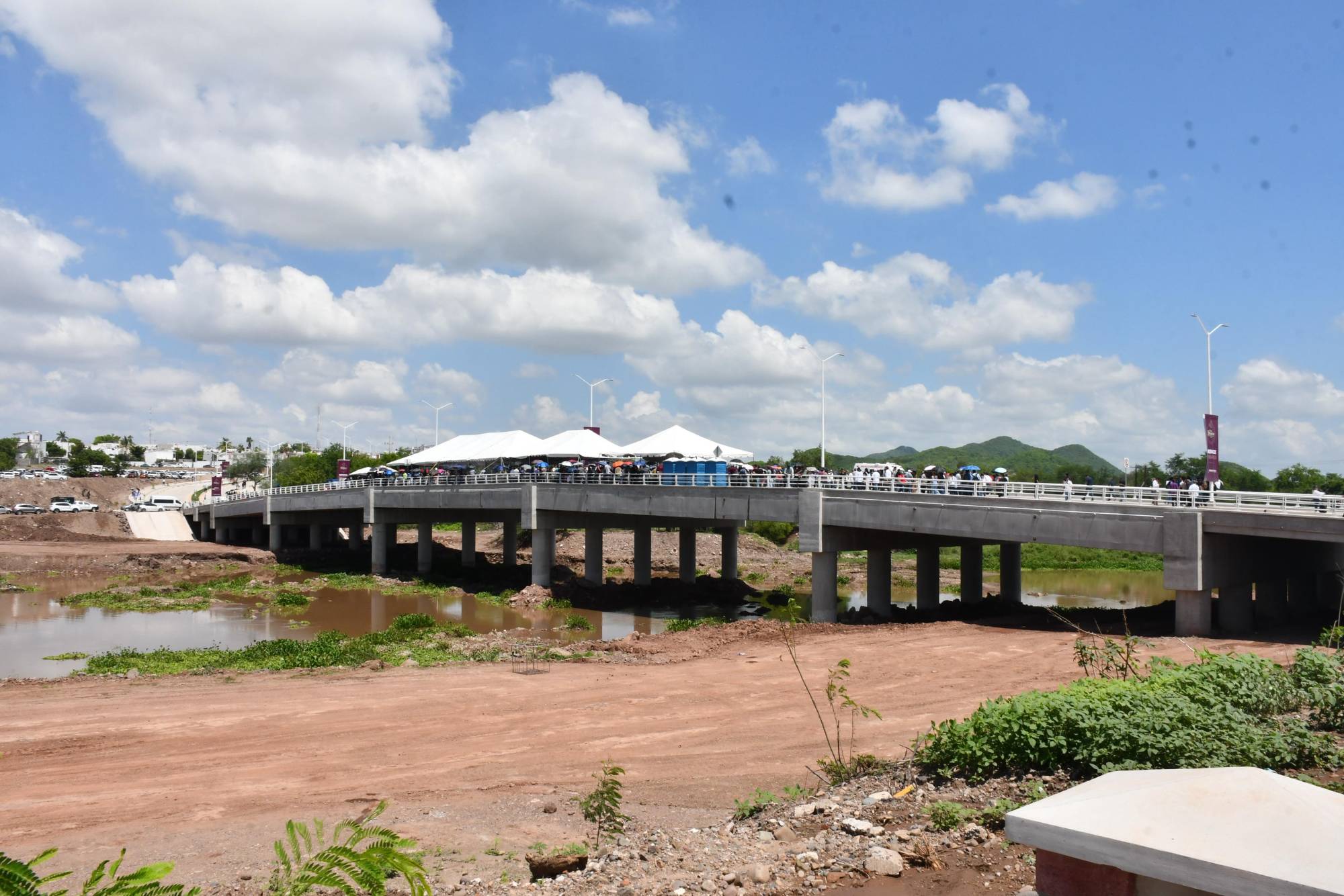 $!Inauguran puente Santa Fe en Culiacán; inversión fue de casi $257 millones