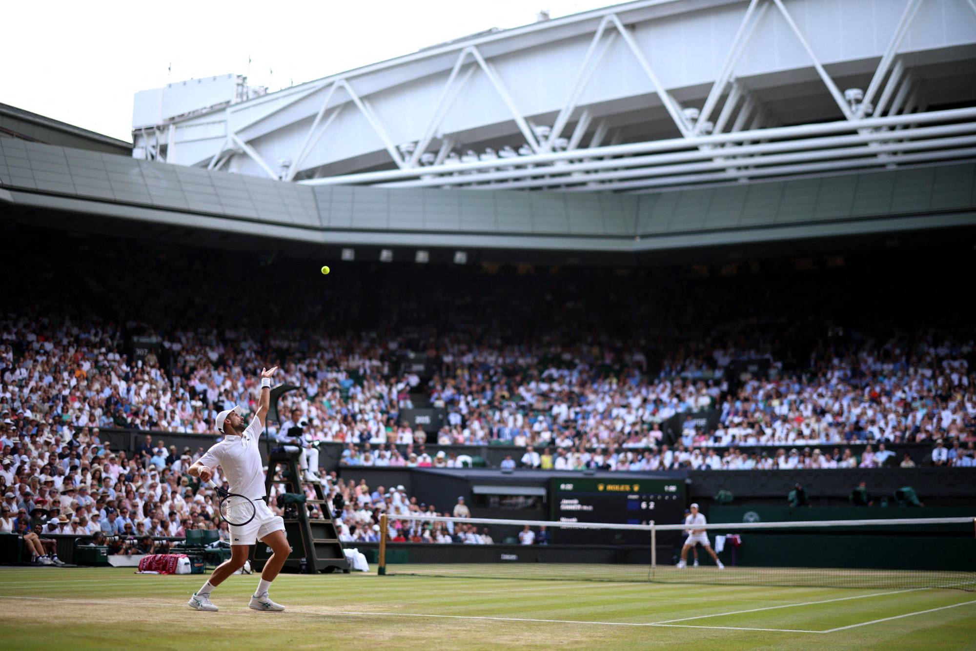 $!¡Otra vez Sinner! El número 1 vuela ante Djokovic y regresa a la final de Wimbledon