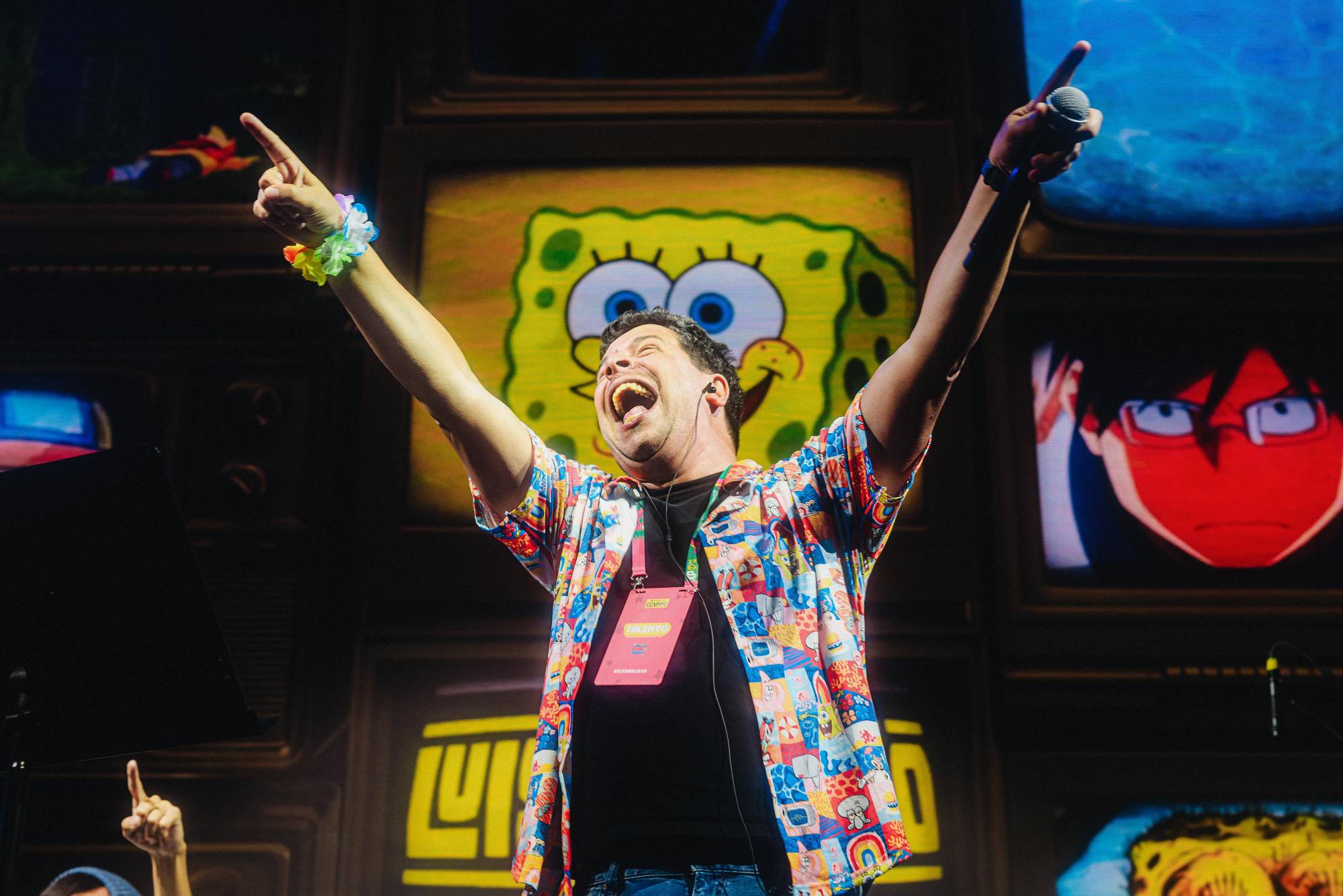 $!Luis Carreño, la voz de Bob Esponja, participó en el arranque de las actividades.
