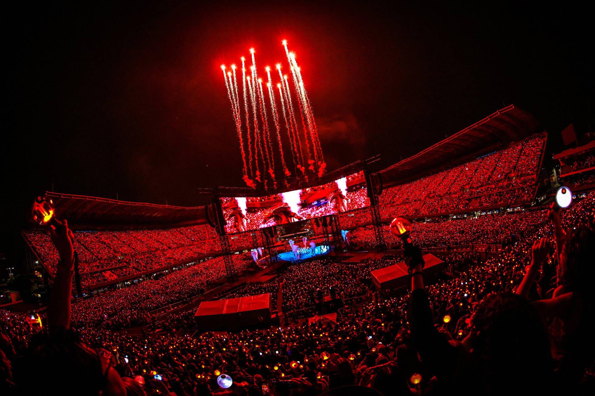 $!Más de 50 mil personas reunió BTS en el Estadio GNP seguros.