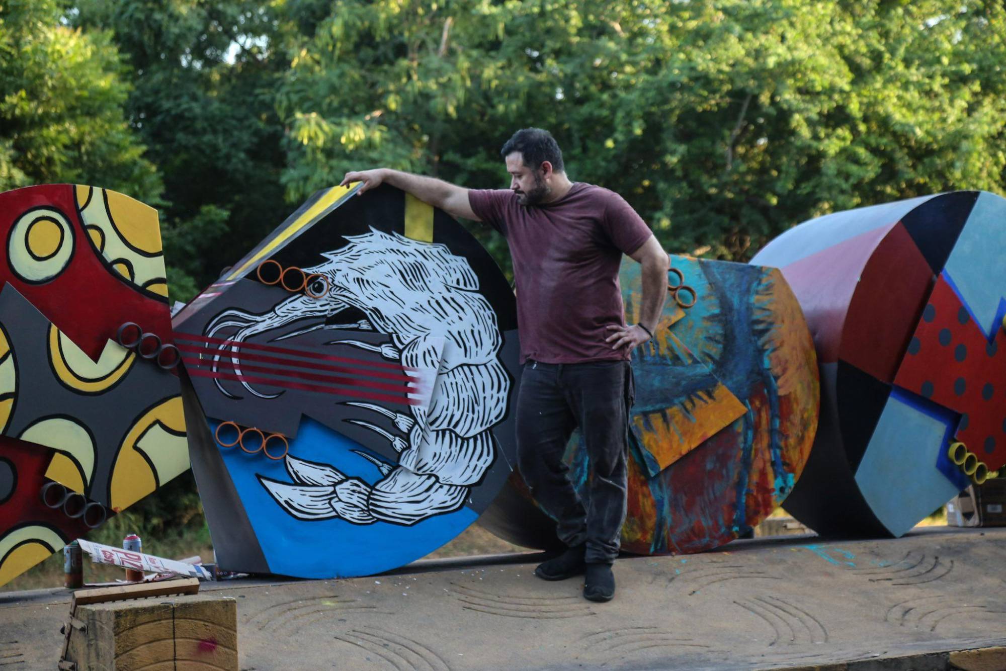 $!Artistas de todo el estado participaron en la intevención.