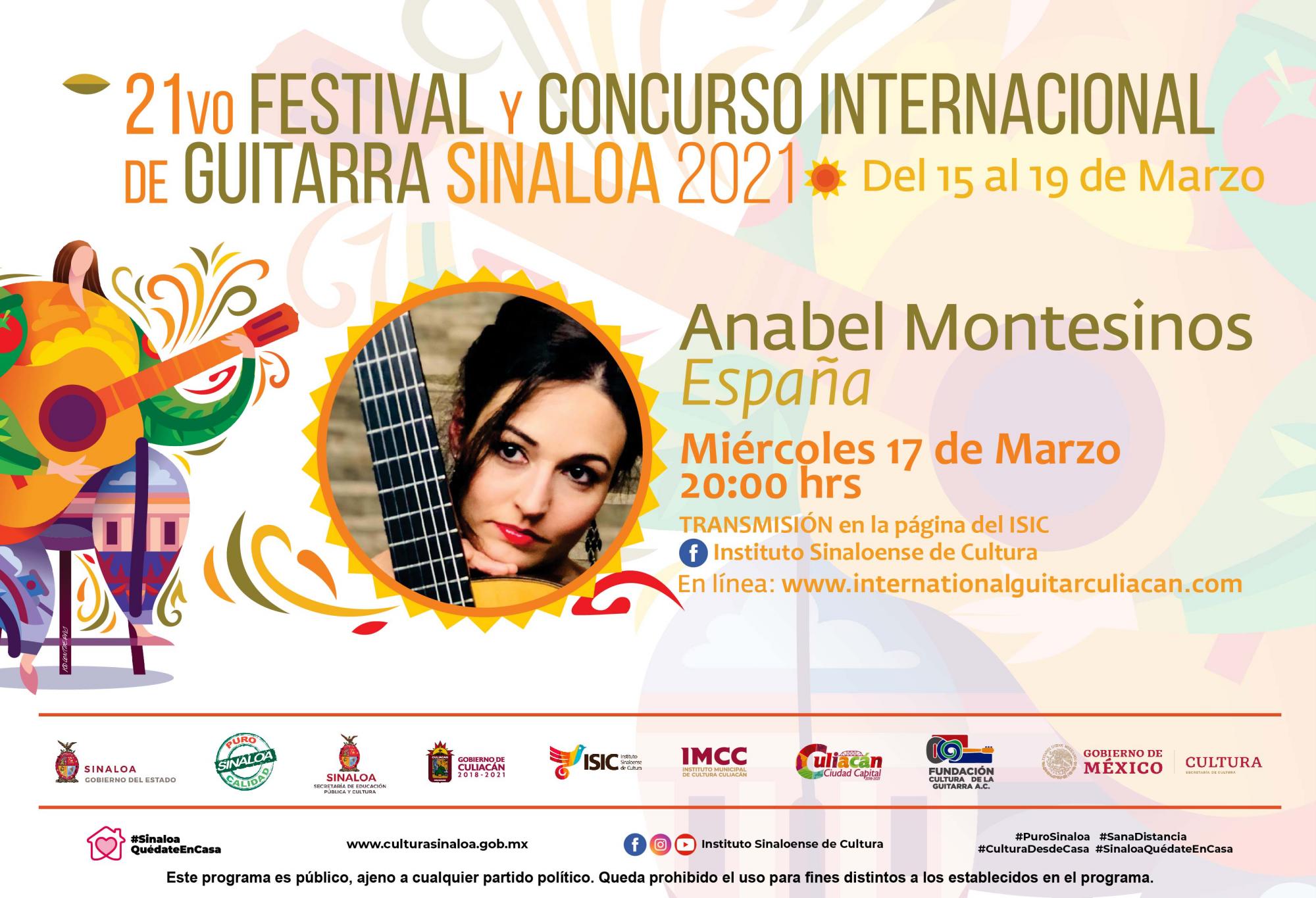 $!Este miércoles 17, a las 20:00 horas estará Anabel Montesinos, de España.