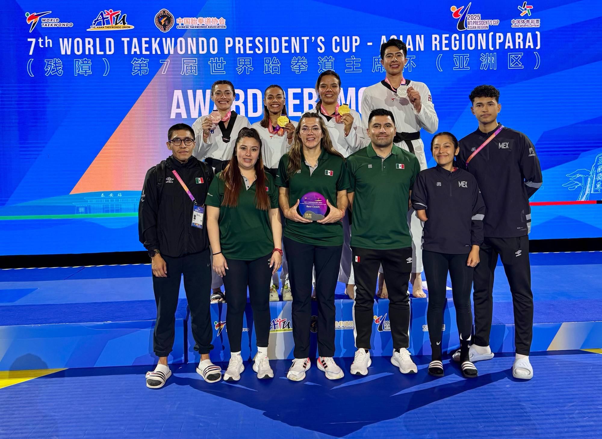 $!María Espinoza es la mejor coach femenil de Copa Presidente Asia de Parataekwondo, en China