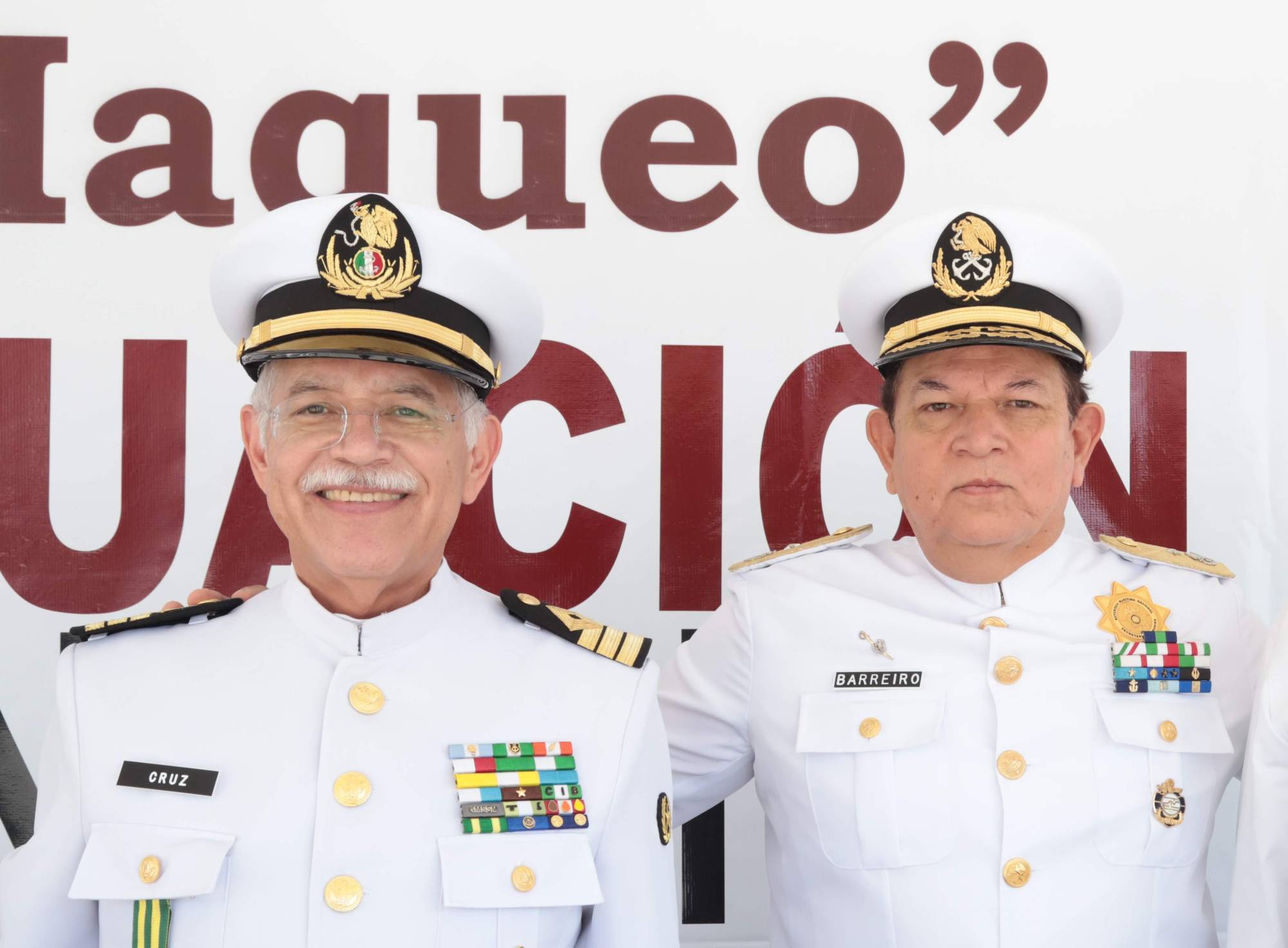 $!Capitán Mauricio Cruz y el Contralmirante Luis Antonio Barreiro.