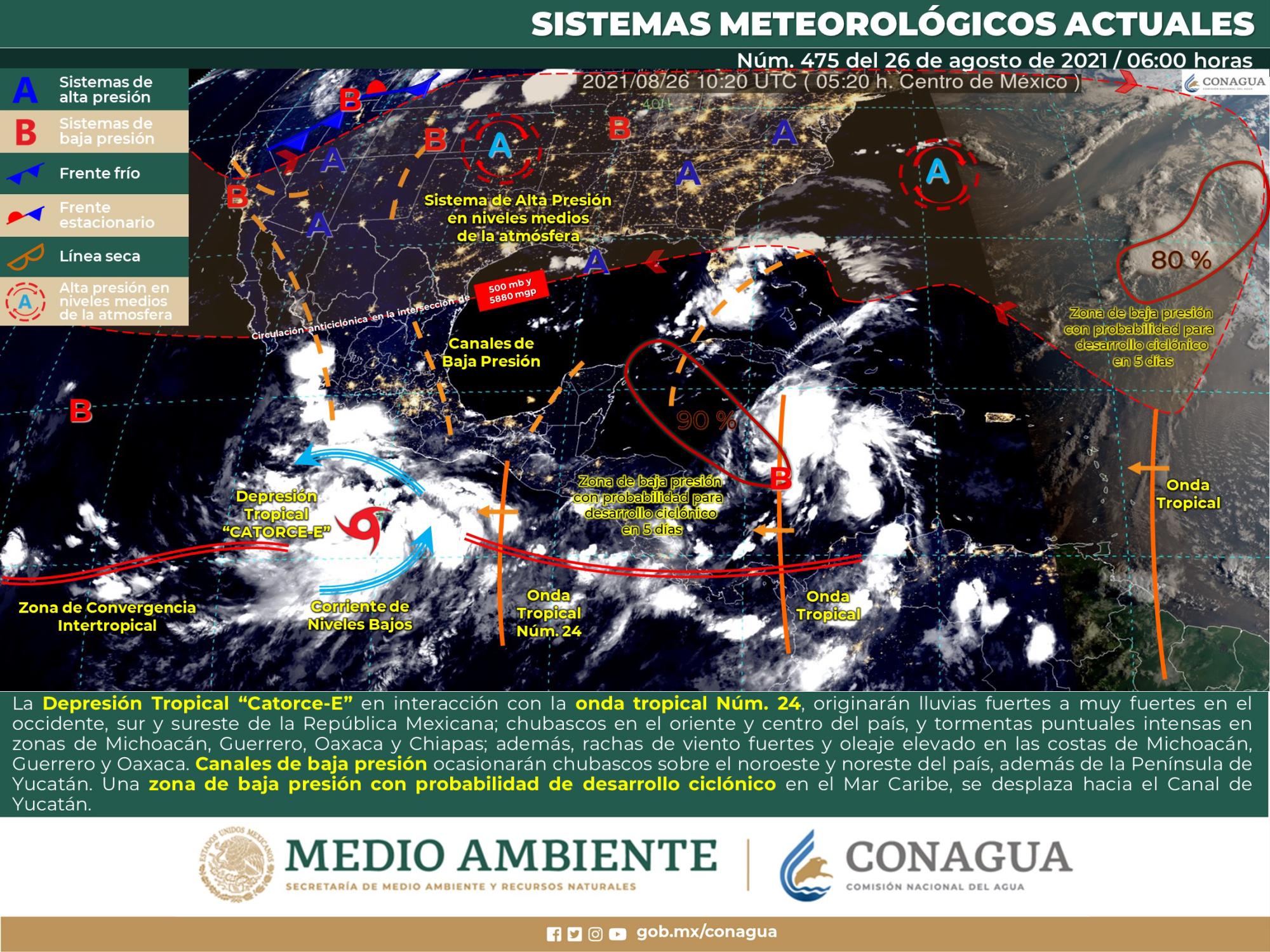 $!Se forma tormenta ‘Nora’; va directo a Baja California Sur