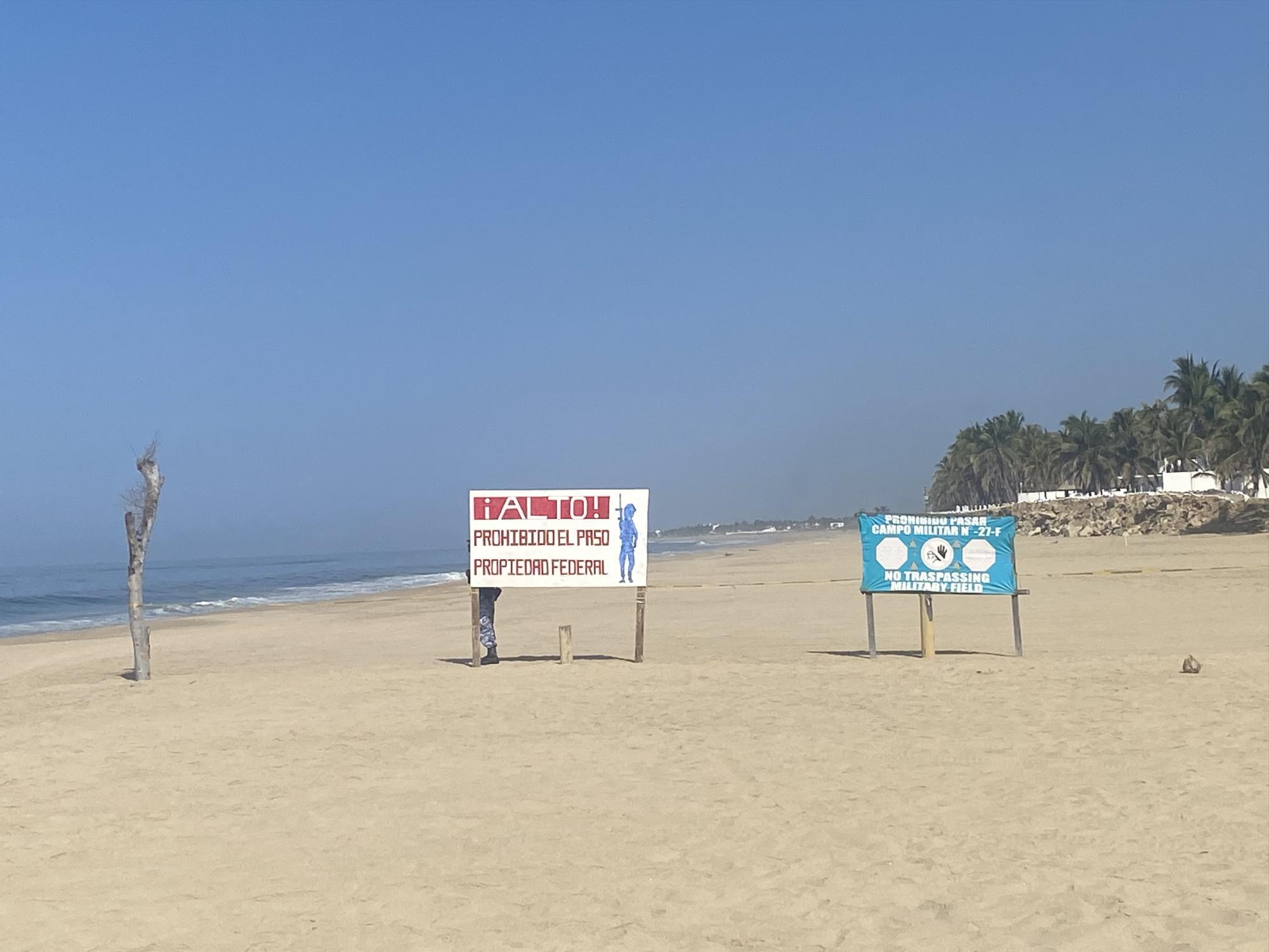 $!Vista, desde la playa y desde la calle, de la Base Aérea Militar No. 7 en Pie de la Cuesta, Acapulco.