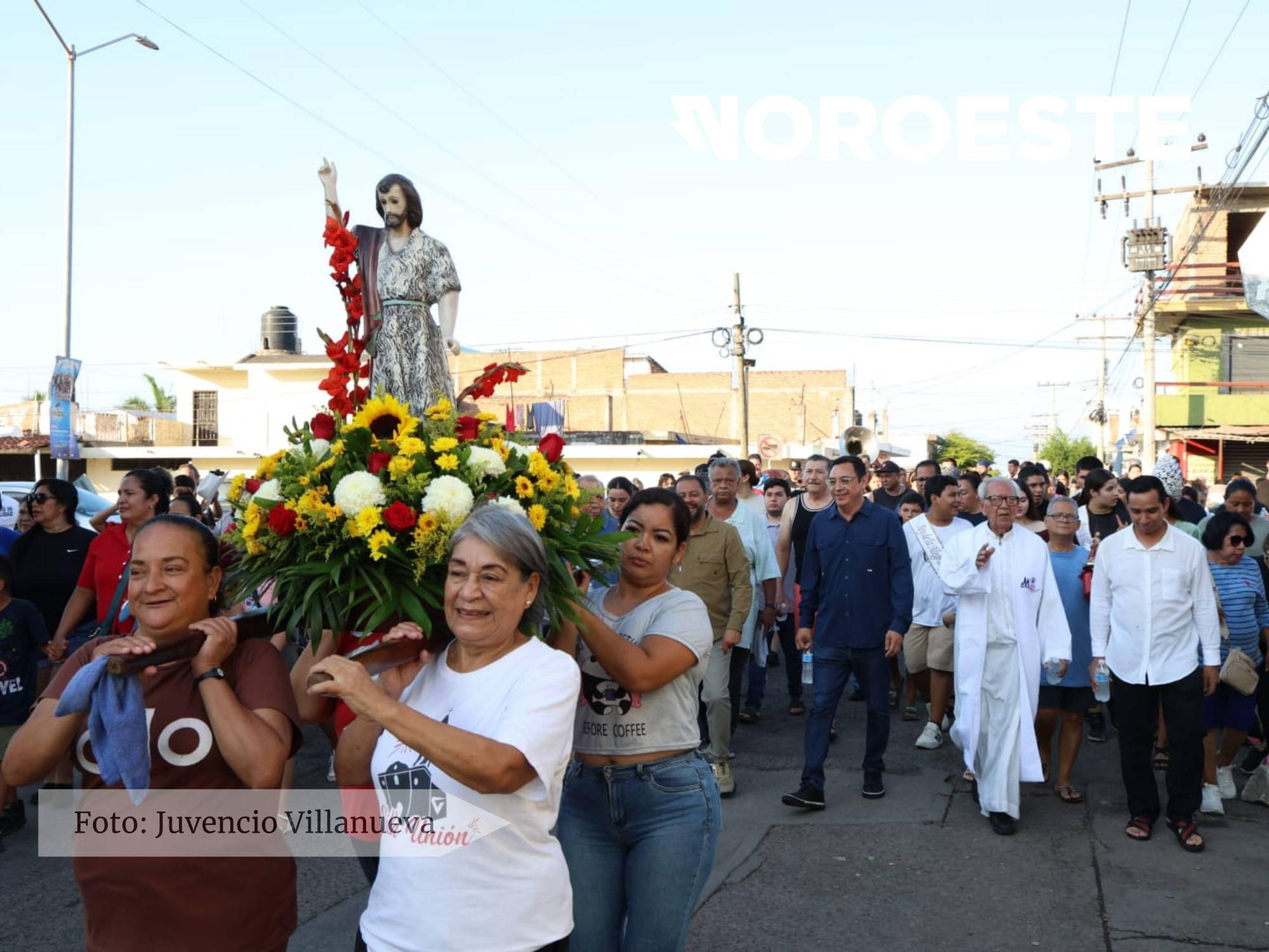 $!Honran devotos de Villa Unión a San Juan Bautista con tradicional peregrinación y baño en el río Presidio