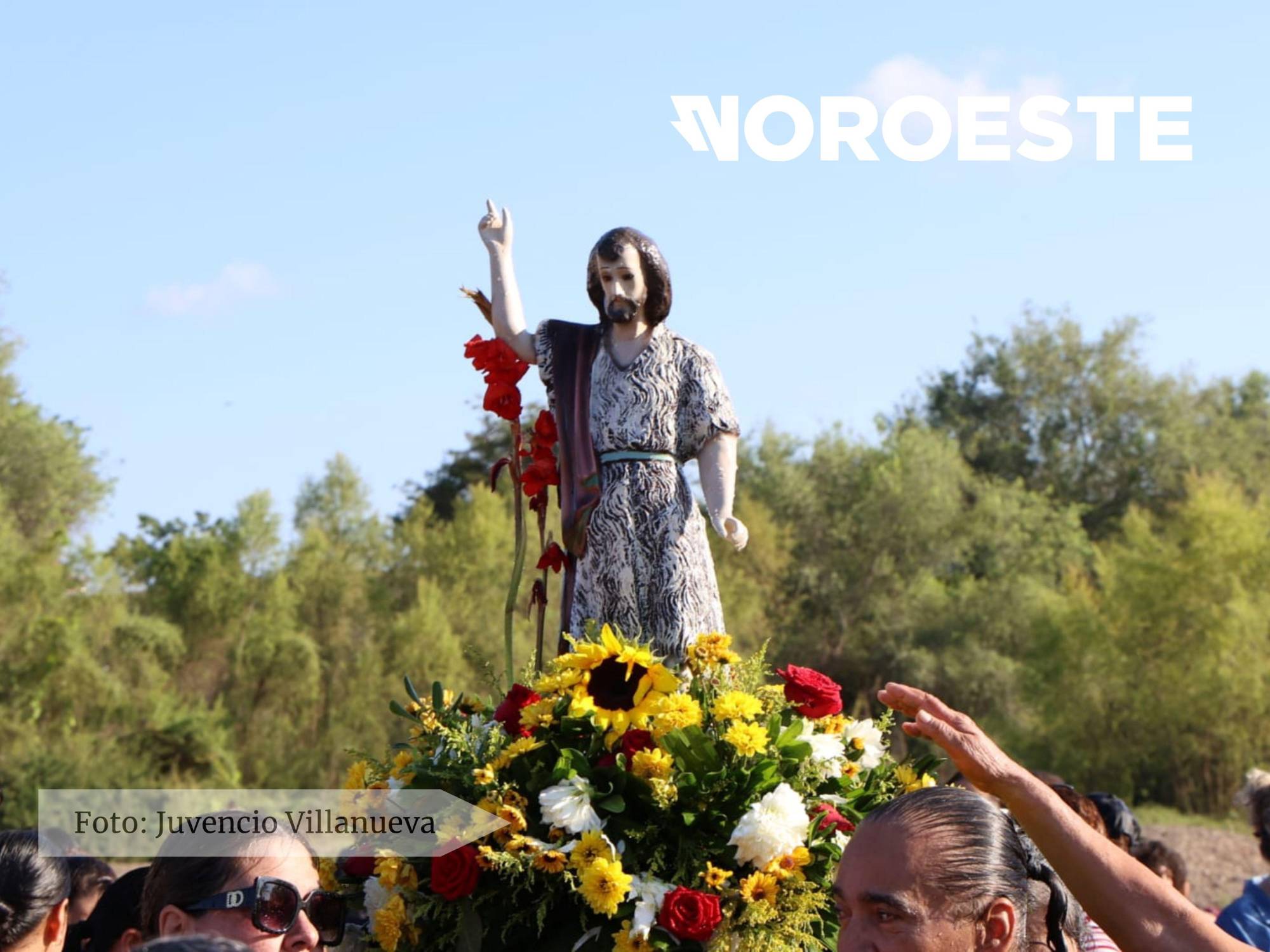 $!Honran devotos de Villa Unión a San Juan Bautista con tradicional peregrinación y baño en el río Presidio