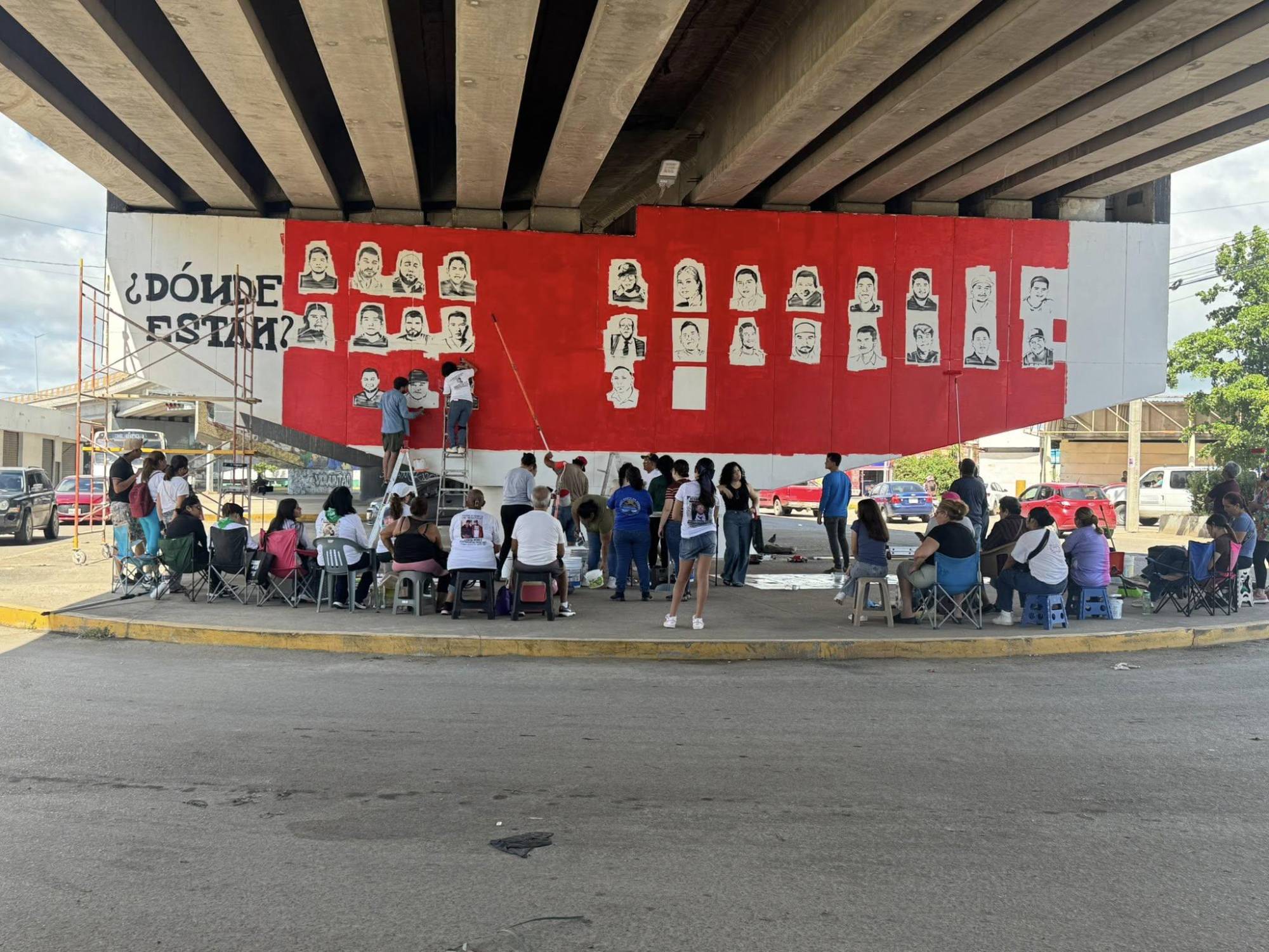 $!Plasman el mural ‘Hasta encontrarles’, una expresión de memoria y resistencia por los desaparecidos de Mazatlán
