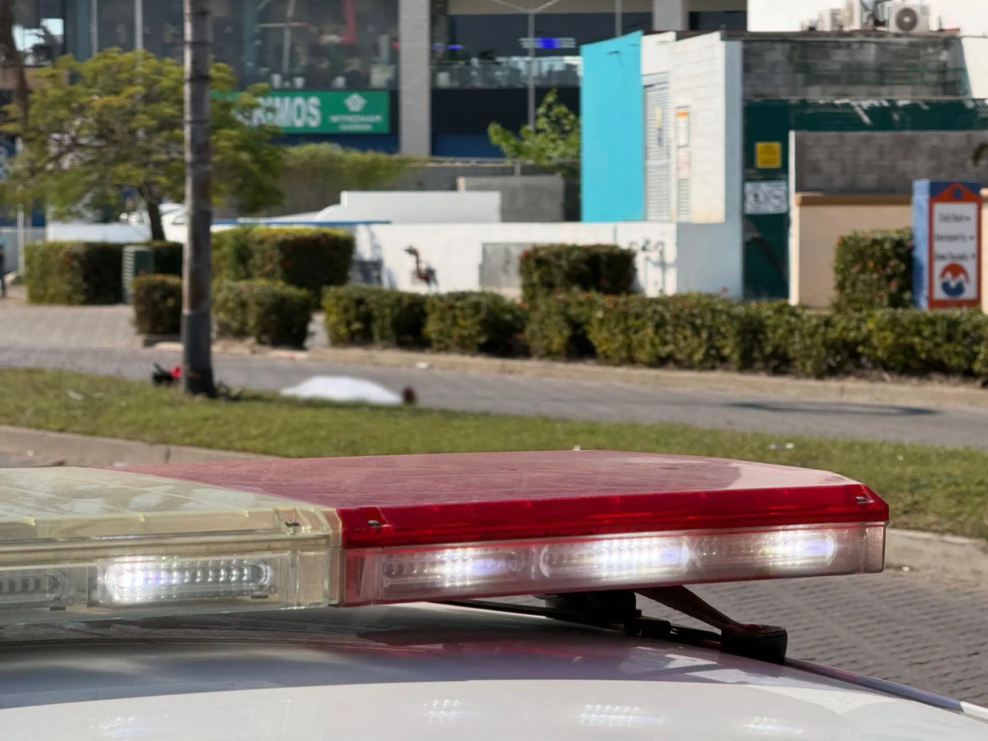 $!Motociclista muere al estrellarse contra palmera en Bulevard Marina Mazatlán