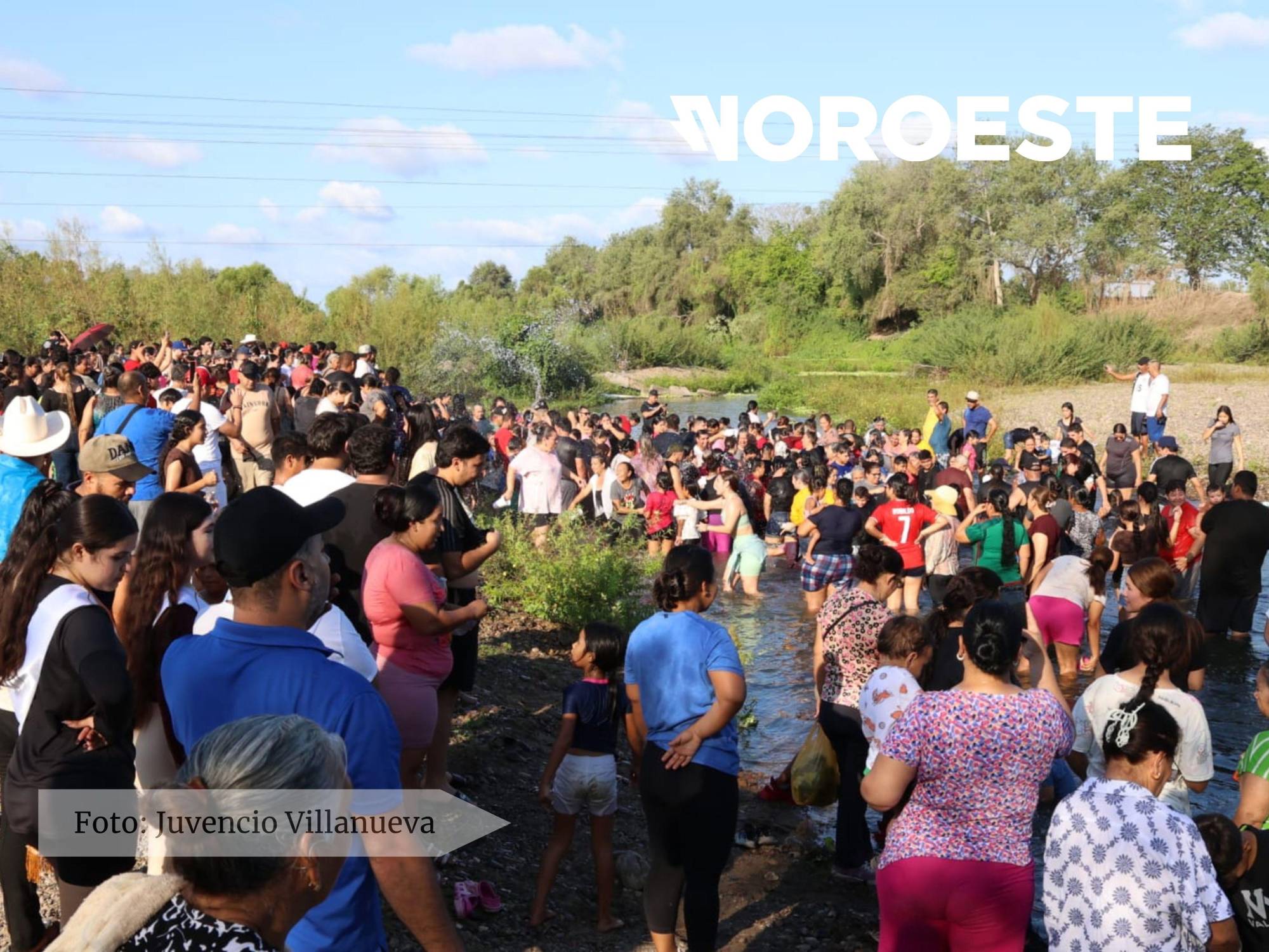 $!Honran devotos de Villa Unión a San Juan Bautista con tradicional peregrinación y baño en el río Presidio