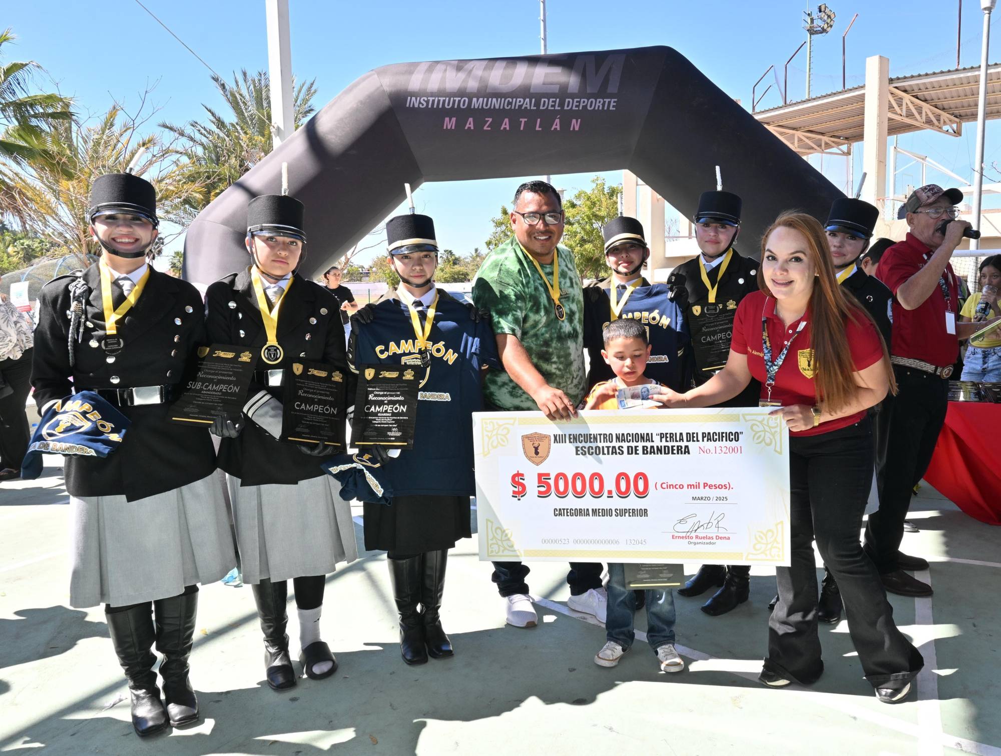 $!Disciplina y civismo reinan en el Encuentro Nacional Perla del Pacífico Mazatlán, de Escoltas de Bandera