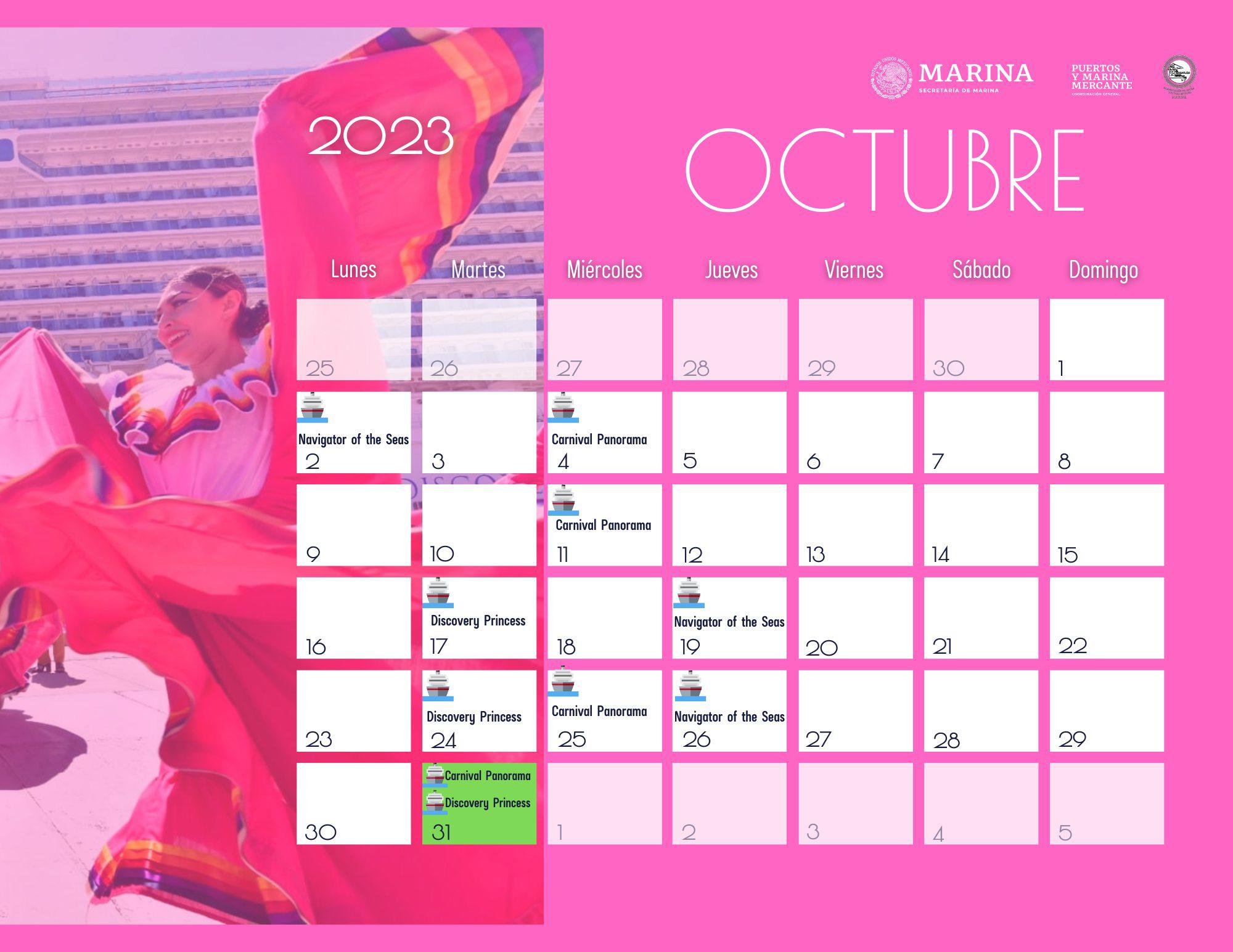 $!Inicia la temporada alta de arribos de cruceros turísticos a Mazatlán: Sectur