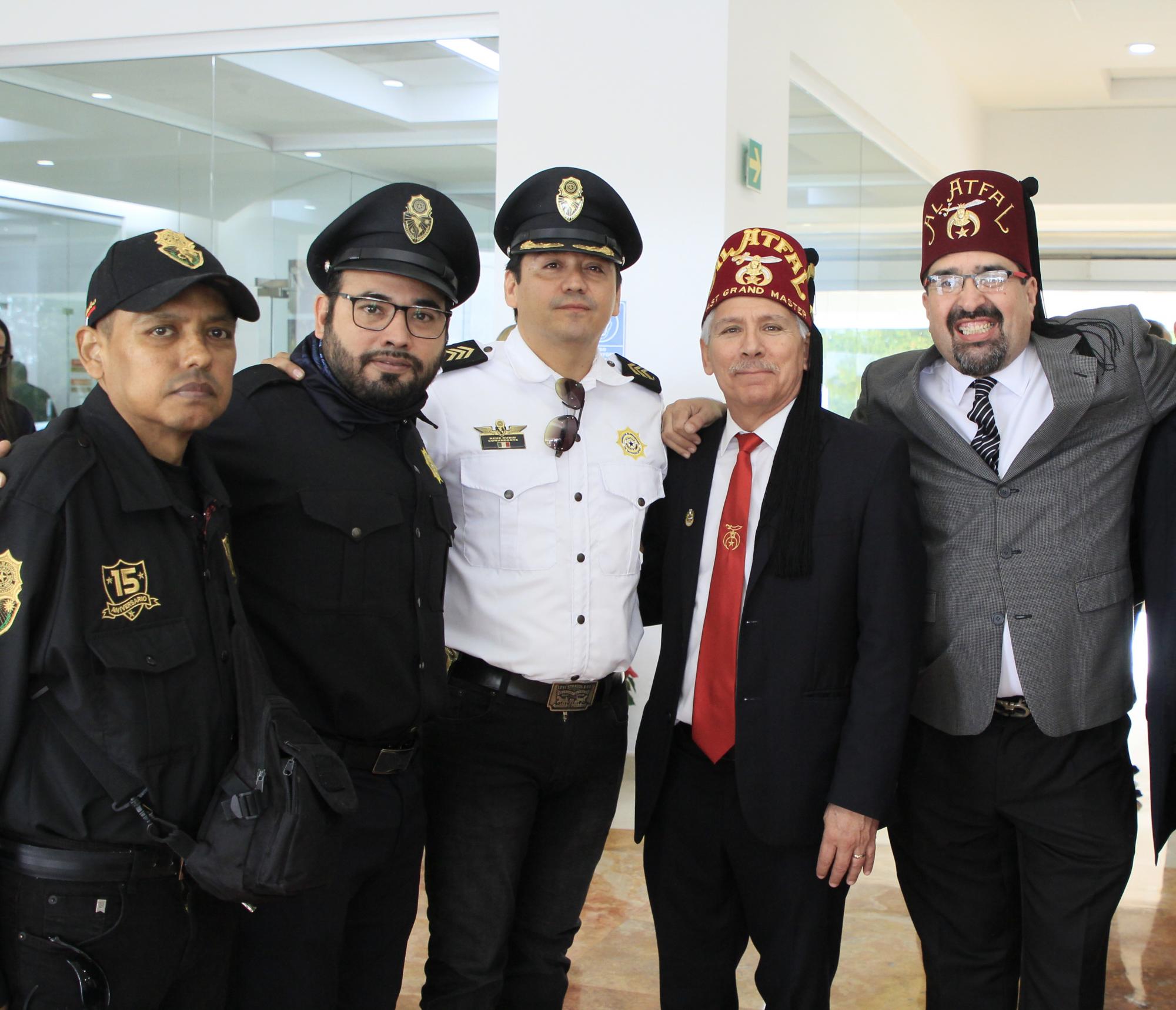 $!José Salazar, Rubén Darío Capitán, Comandante René Rubio, Trinidad Espinoza y Dante Romo.
