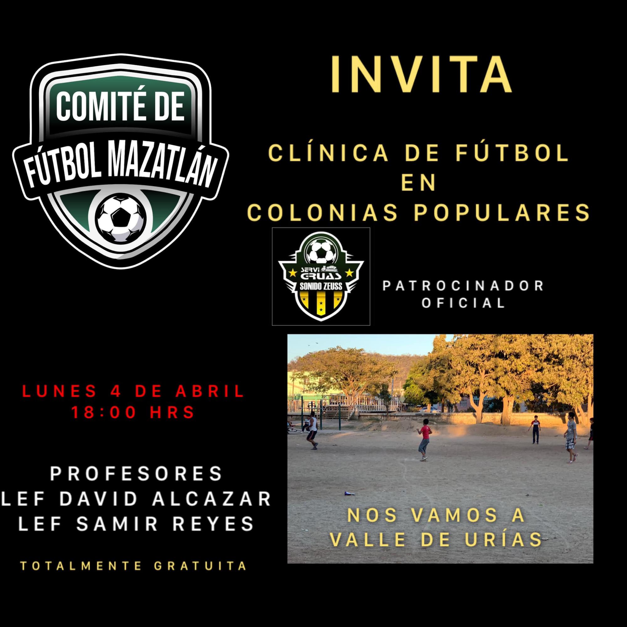 $!Comité de Futbol busca ‘meter gol’ con clínicas en colonias populares de Mazatlán