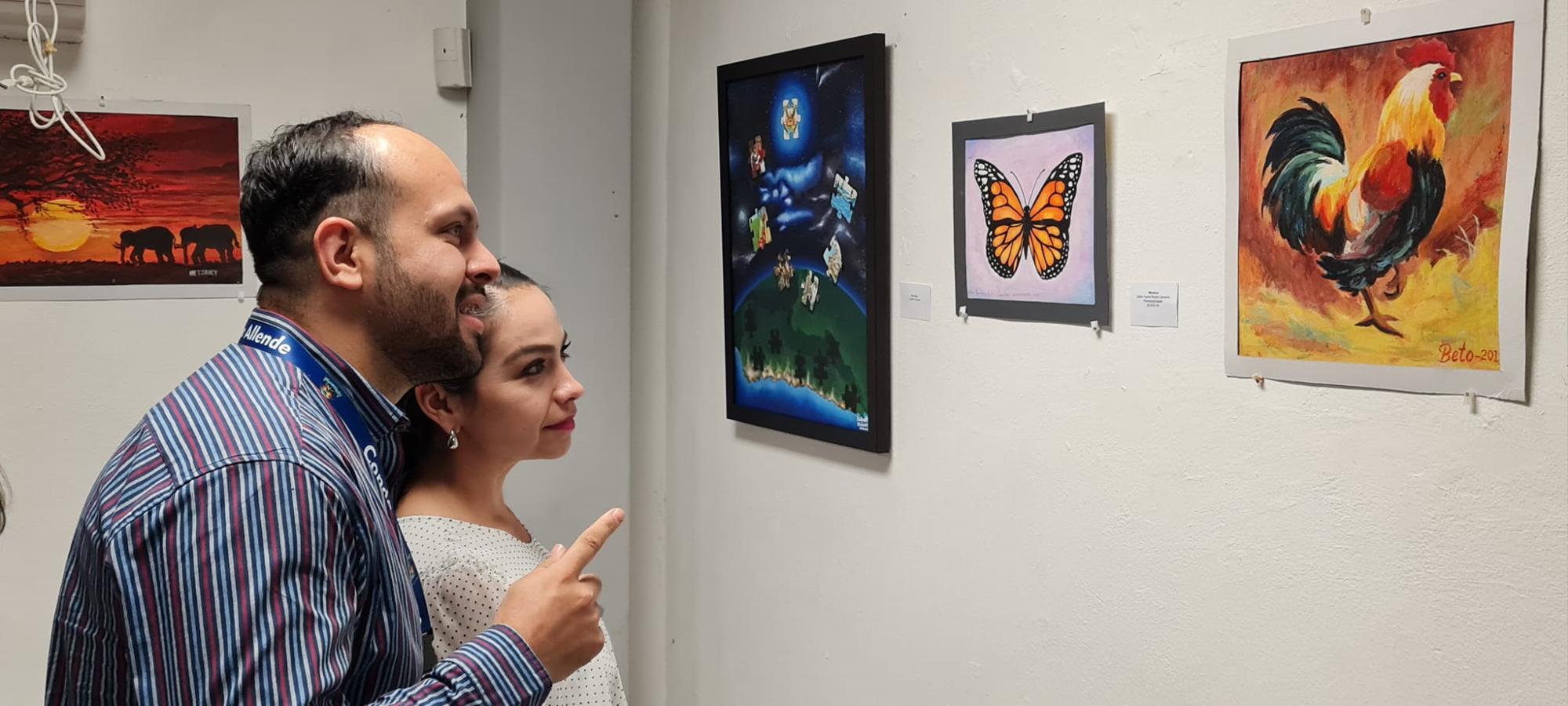 $!En su mayoría son imágenes de la vida cotidiana, da fe del talento del alumnado de los talleres de pintura y dibujo..