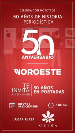 La exposición 50 años en portadas se inaugurará este jueves 7 de diciembre, en Plaza Ceiba.